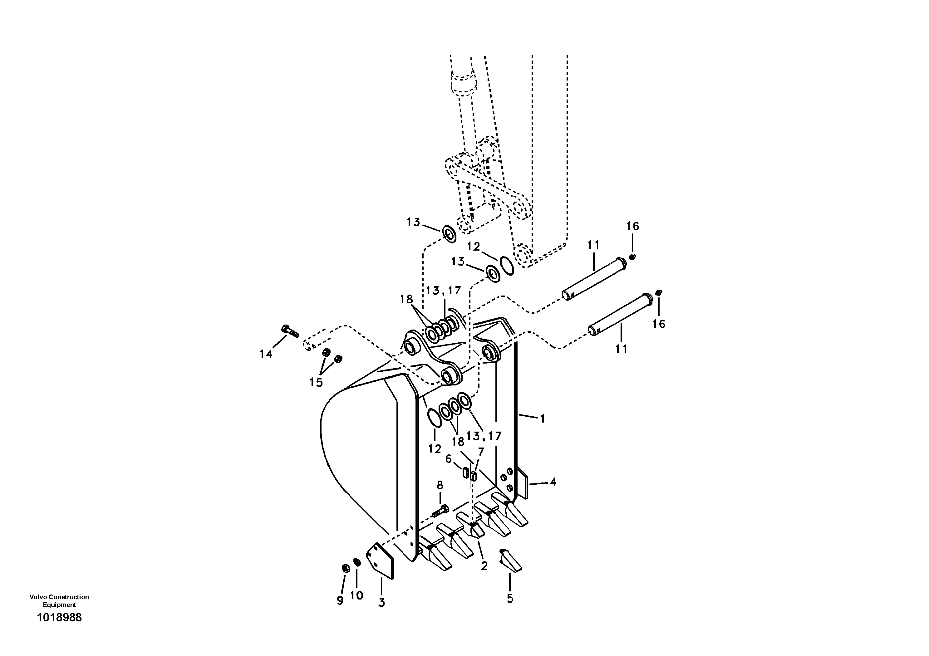 Bucket — volvo parts diagram