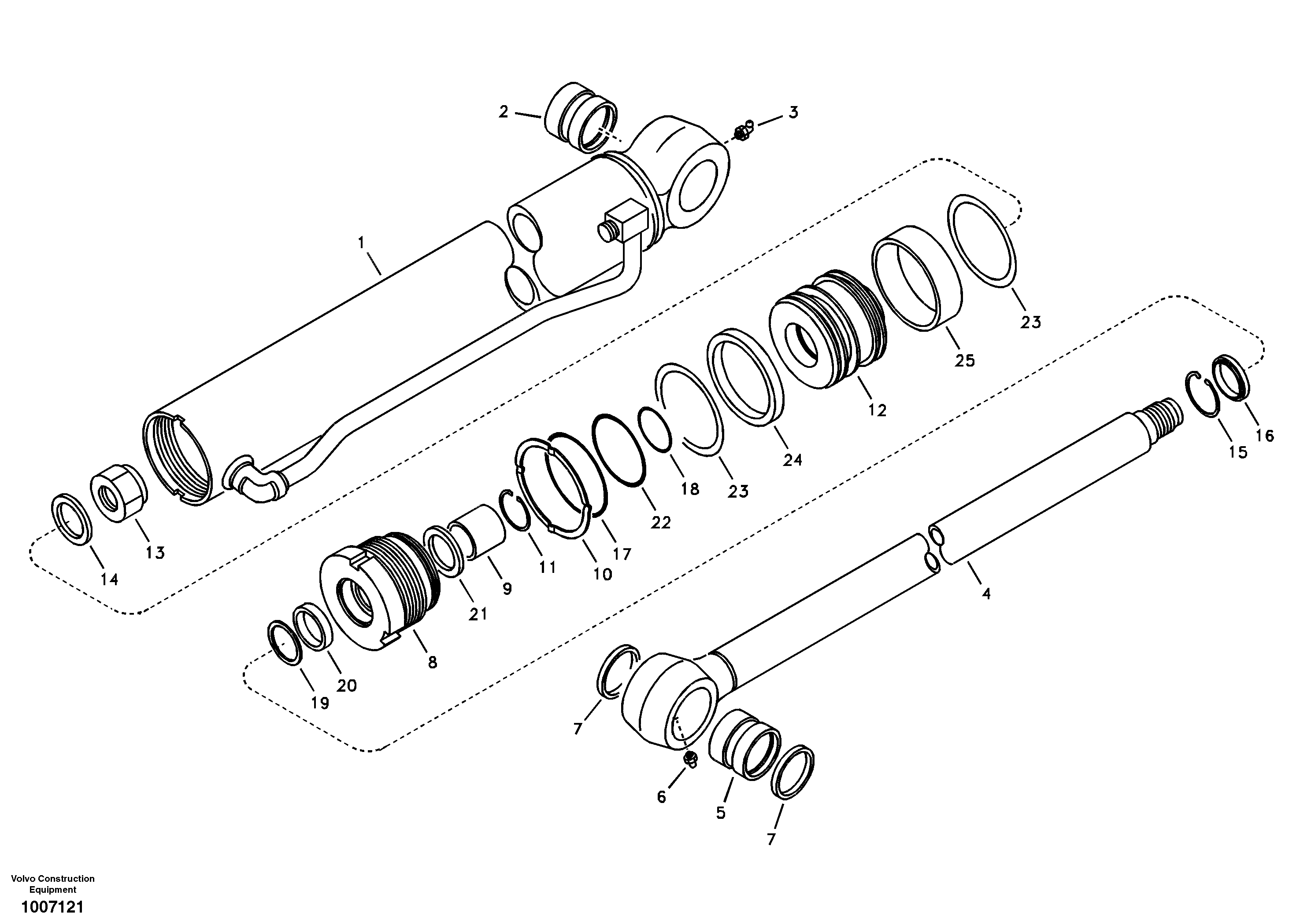 Bucket cylinder — volvo parts diagram