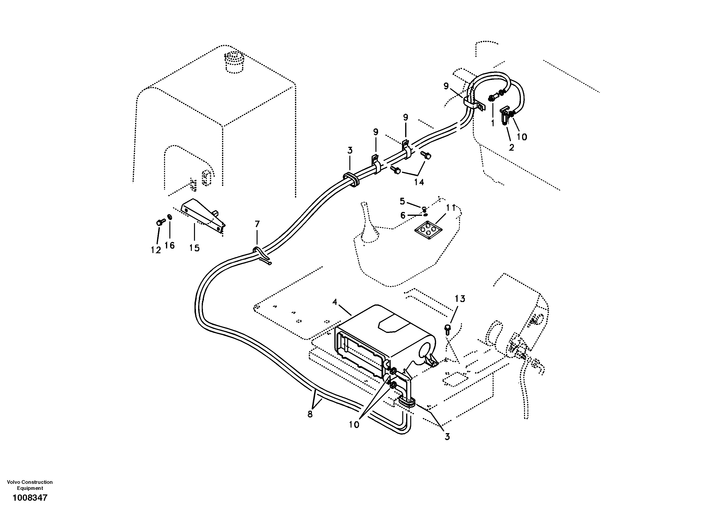 Heating line — volvo parts diagram