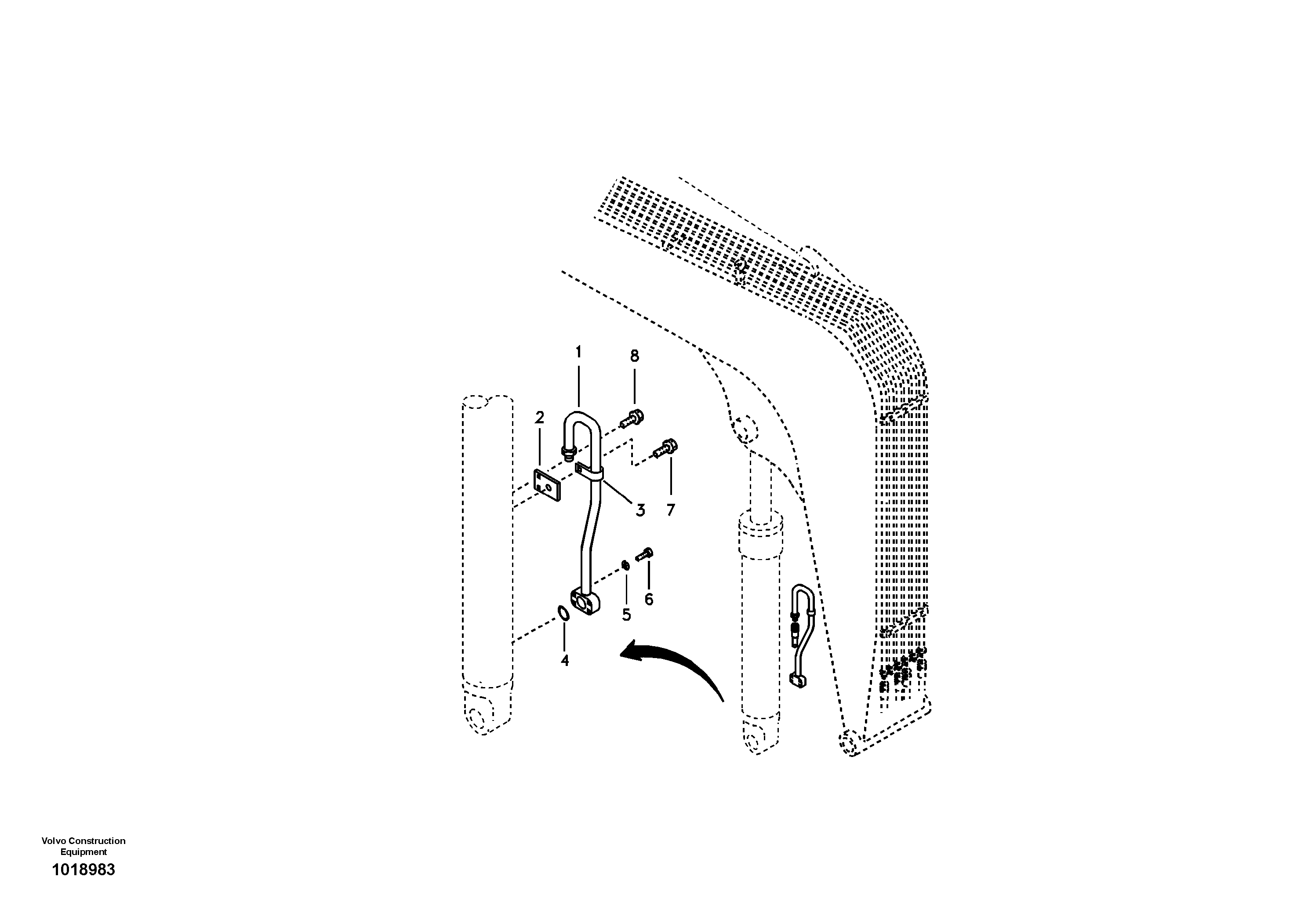 Working hydraulic, boom cylinder — volvo parts diagram