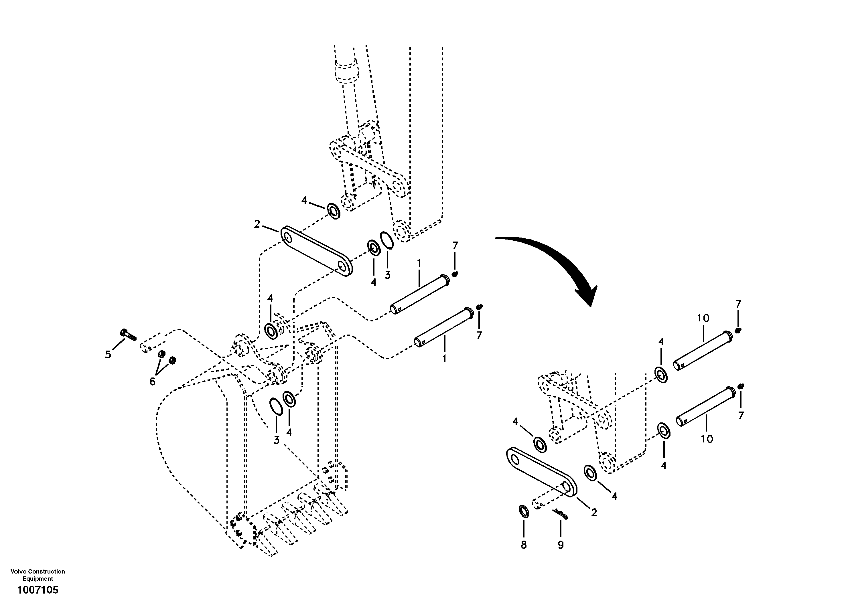 Linkage for no bucket — volvo parts diagram