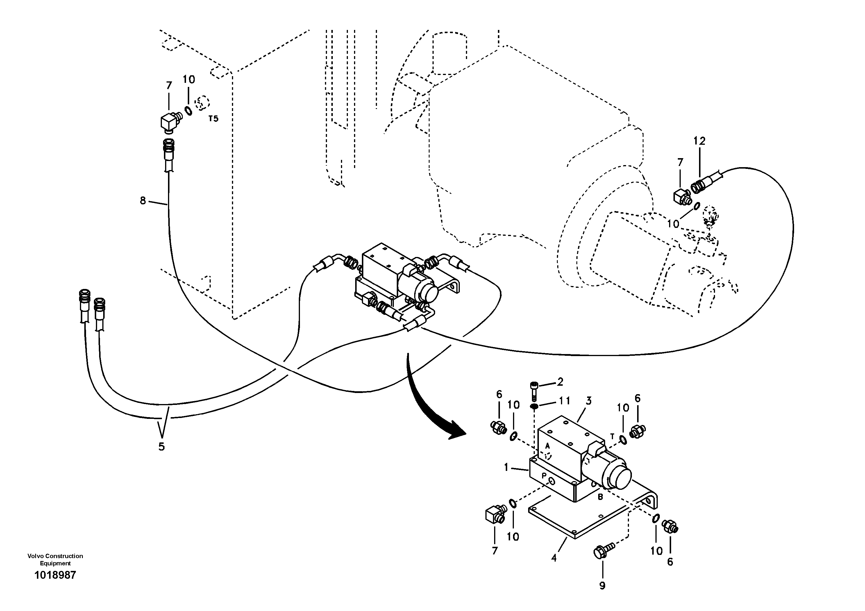 Quikfit hydraulic on upper. Double - acting — volvo parts diagram