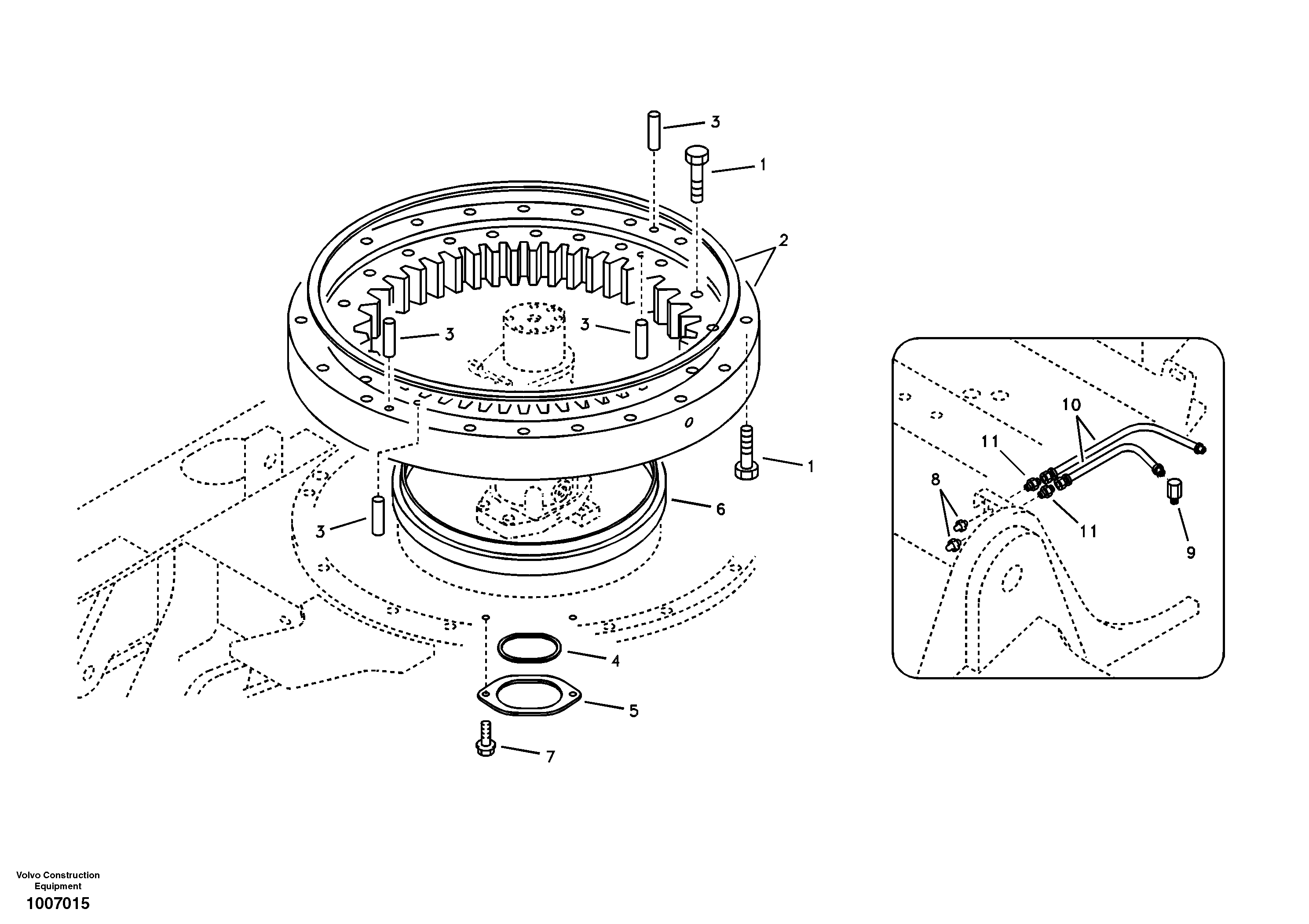 Swing system — volvo parts diagram