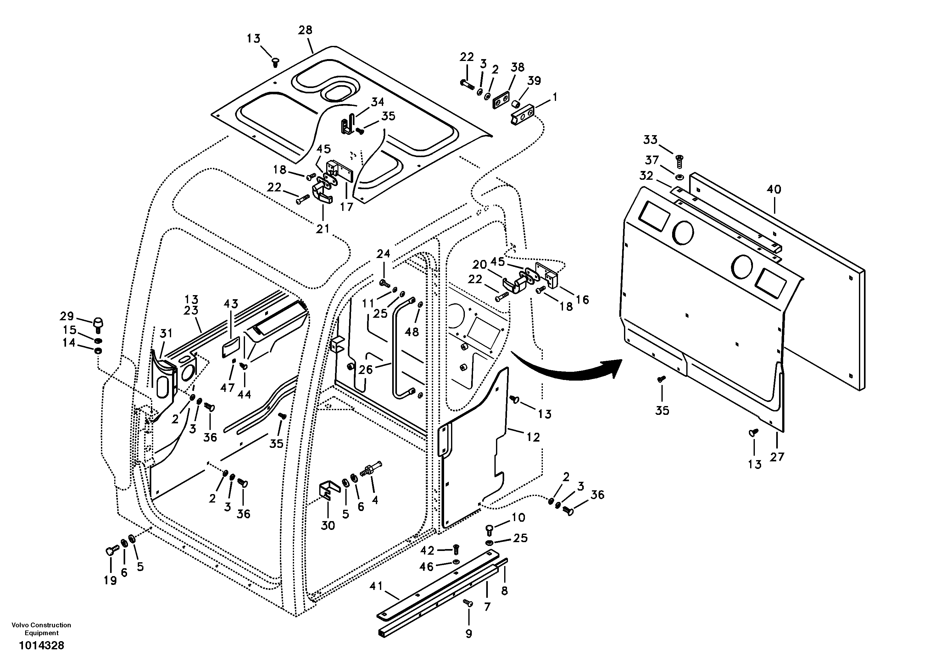 Operator's cab  FOR CHINA — volvo parts diagram