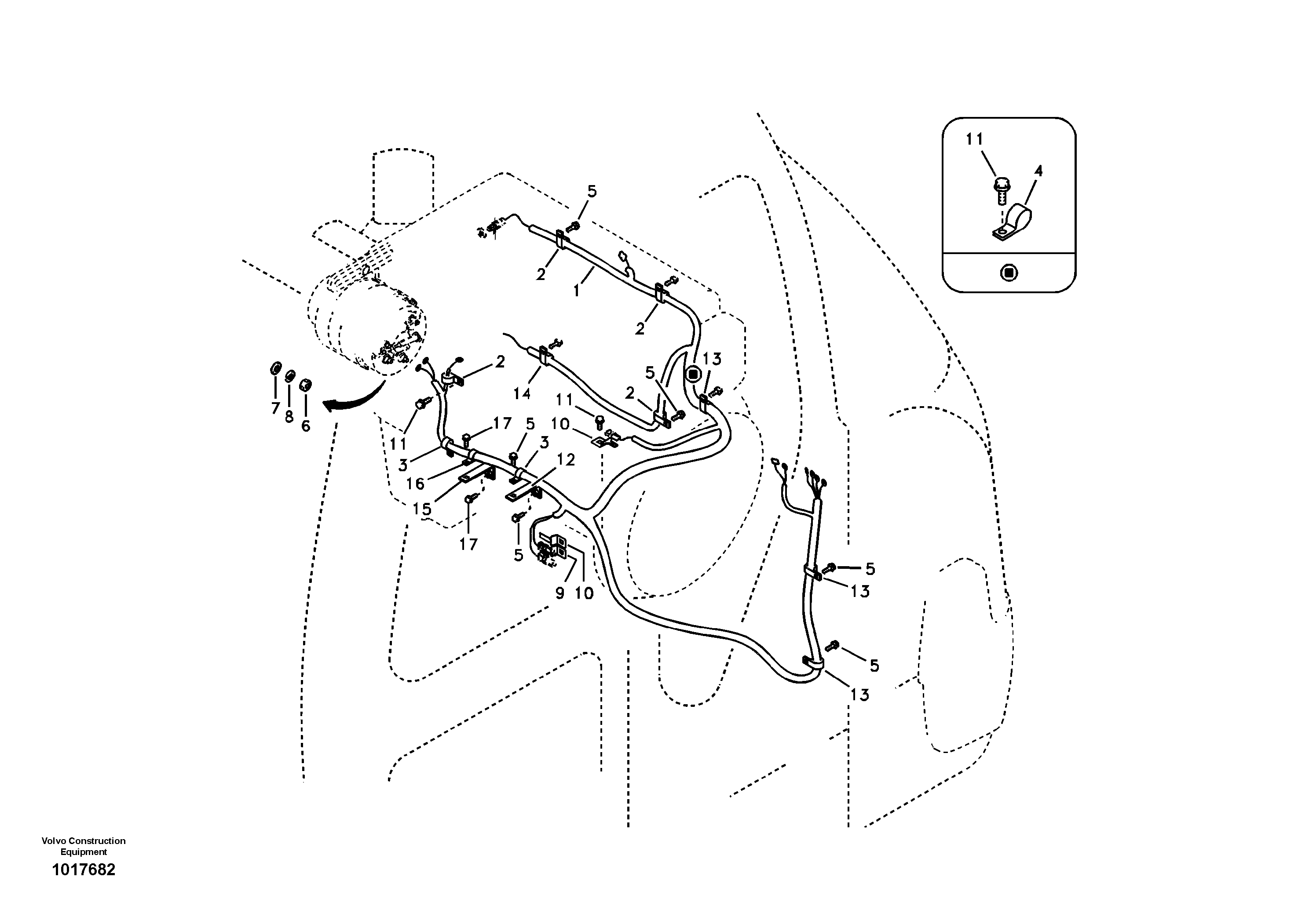 Cable harness, engine — volvo parts diagram