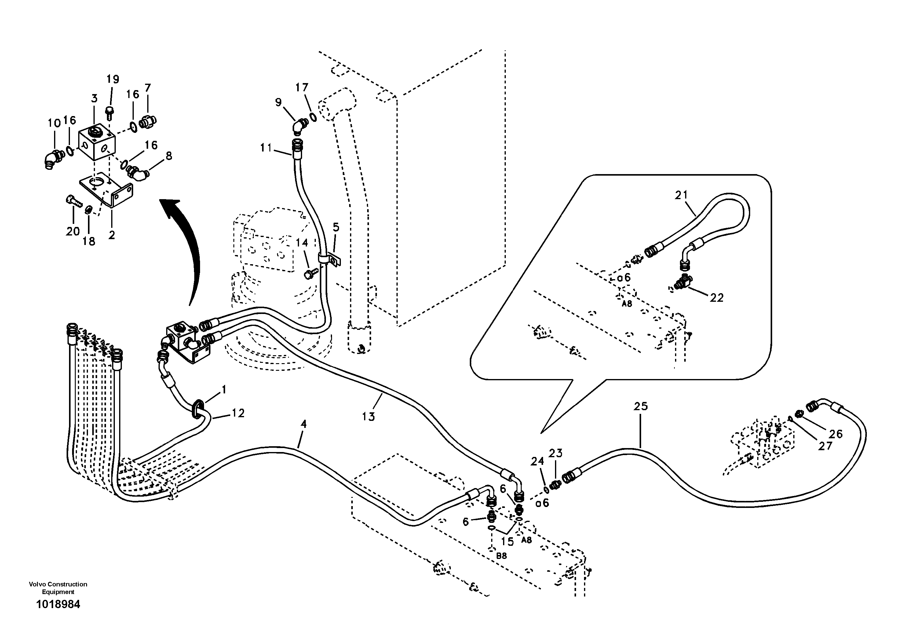 Working hydraulic, hammer and shear for upper — volvo parts diagram