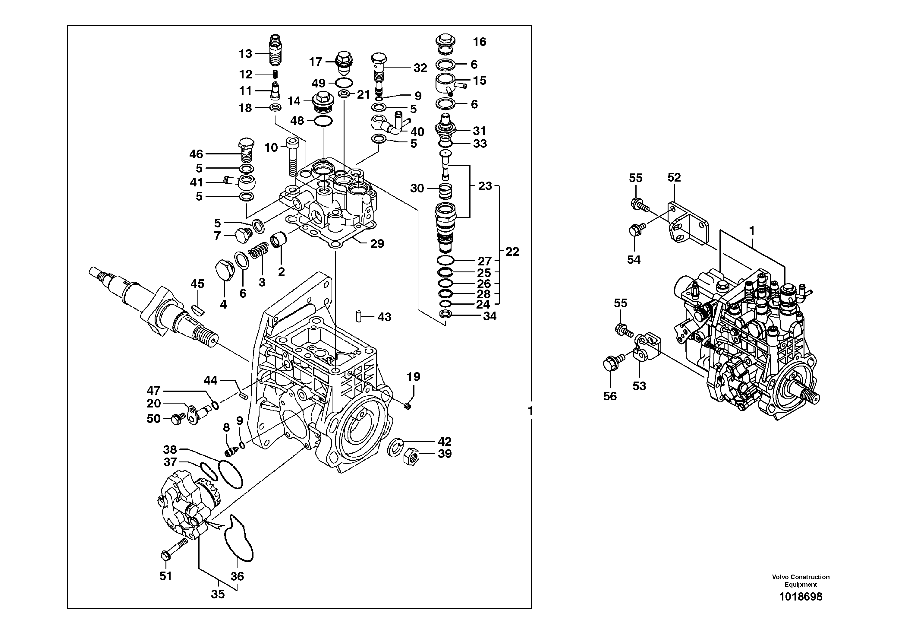 Injection pump — volvo parts diagram
