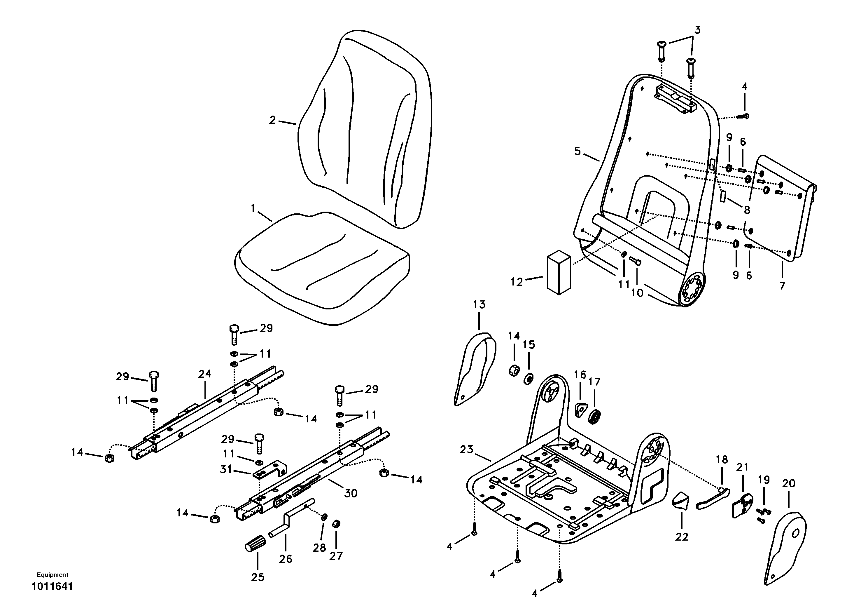 Operator's seat — volvo parts diagram