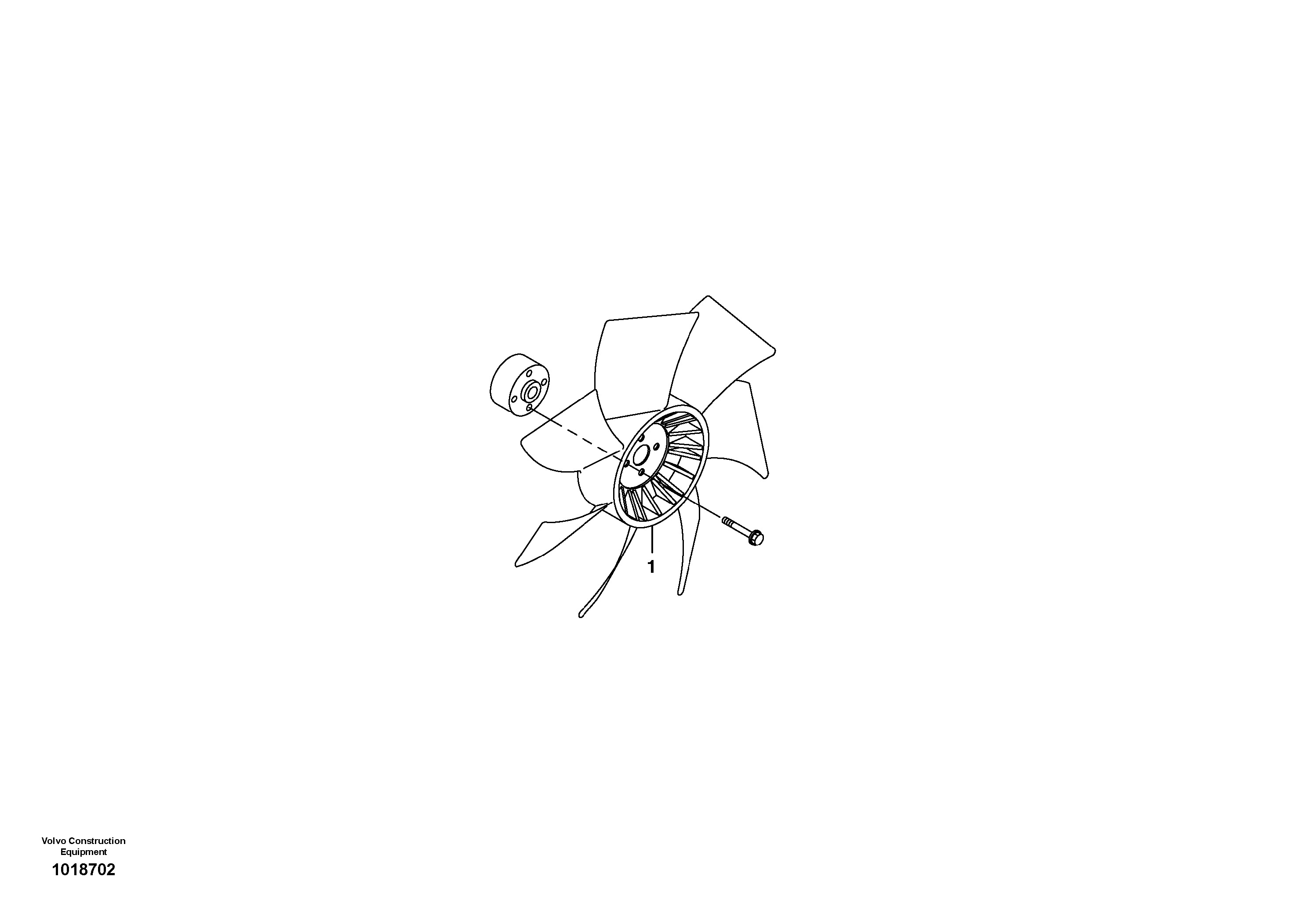 Cooling fan mounting — volvo parts diagram