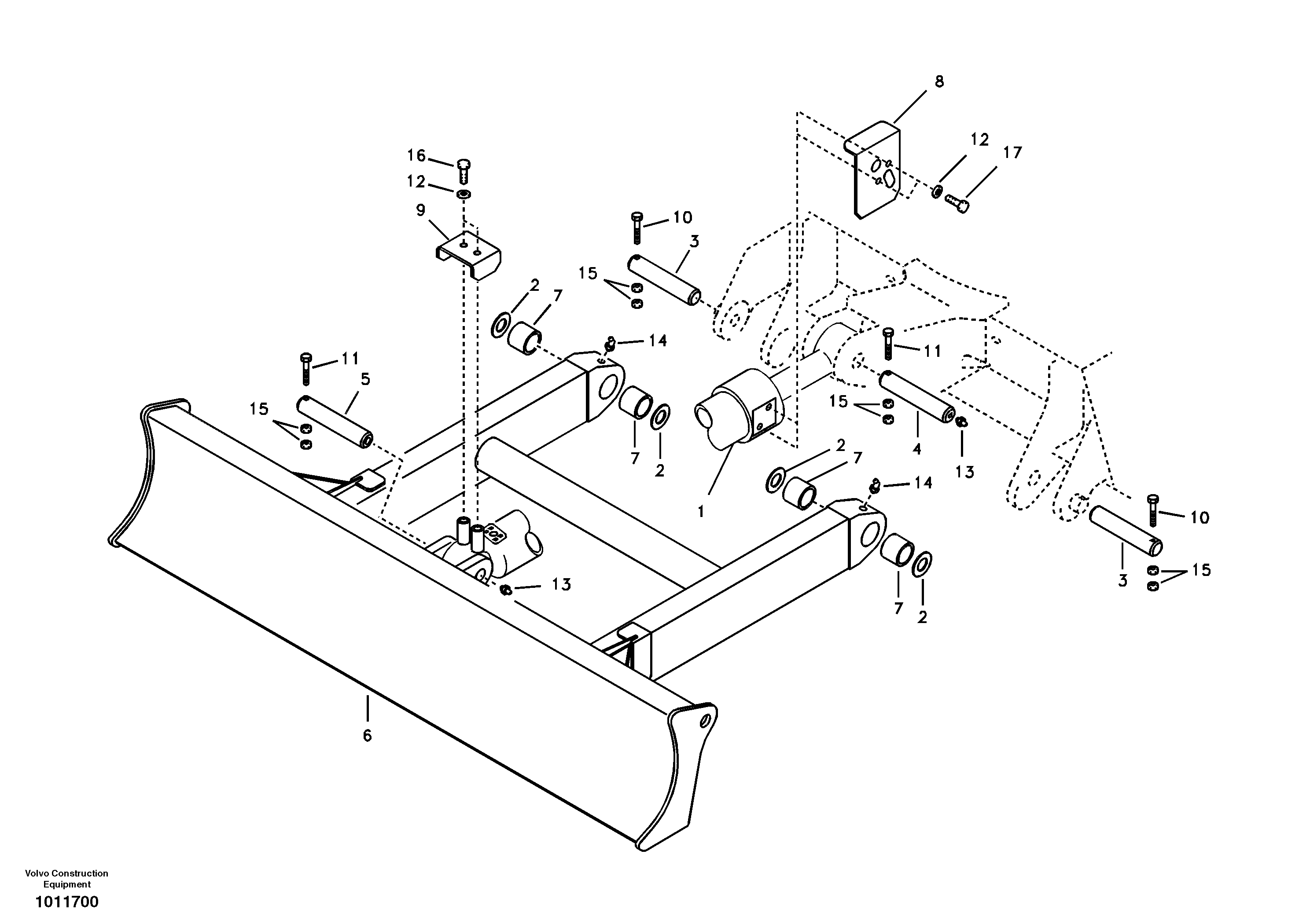 Dozer blade — volvo parts diagram