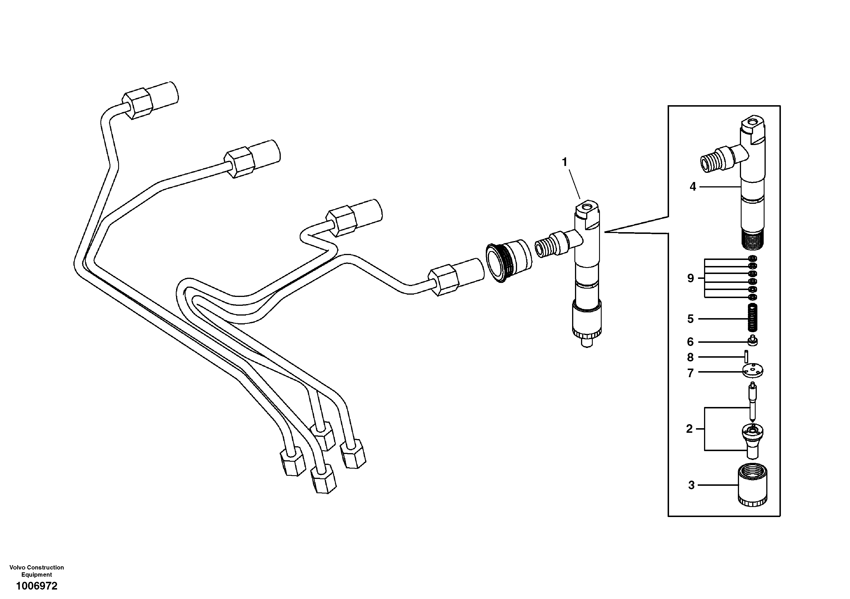 Injector — volvo parts diagram