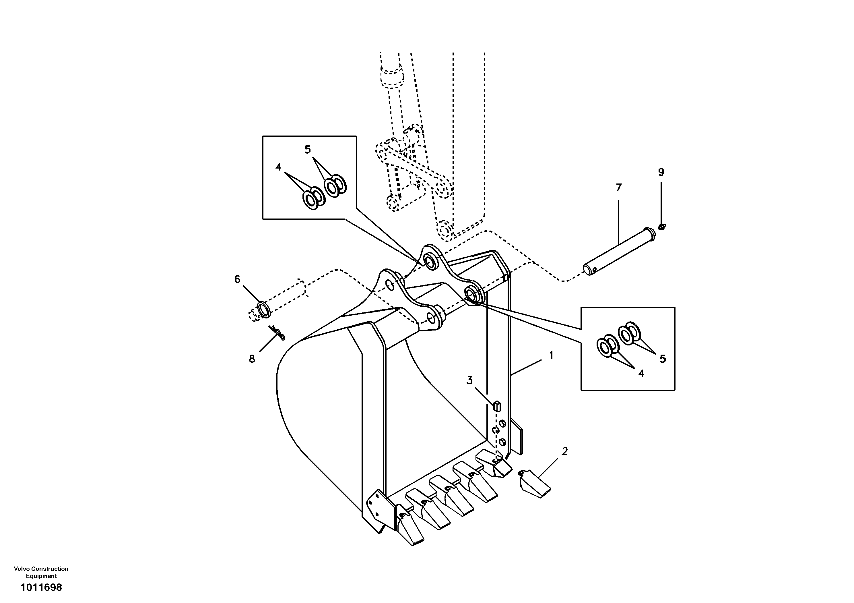 Bucket — volvo parts diagram
