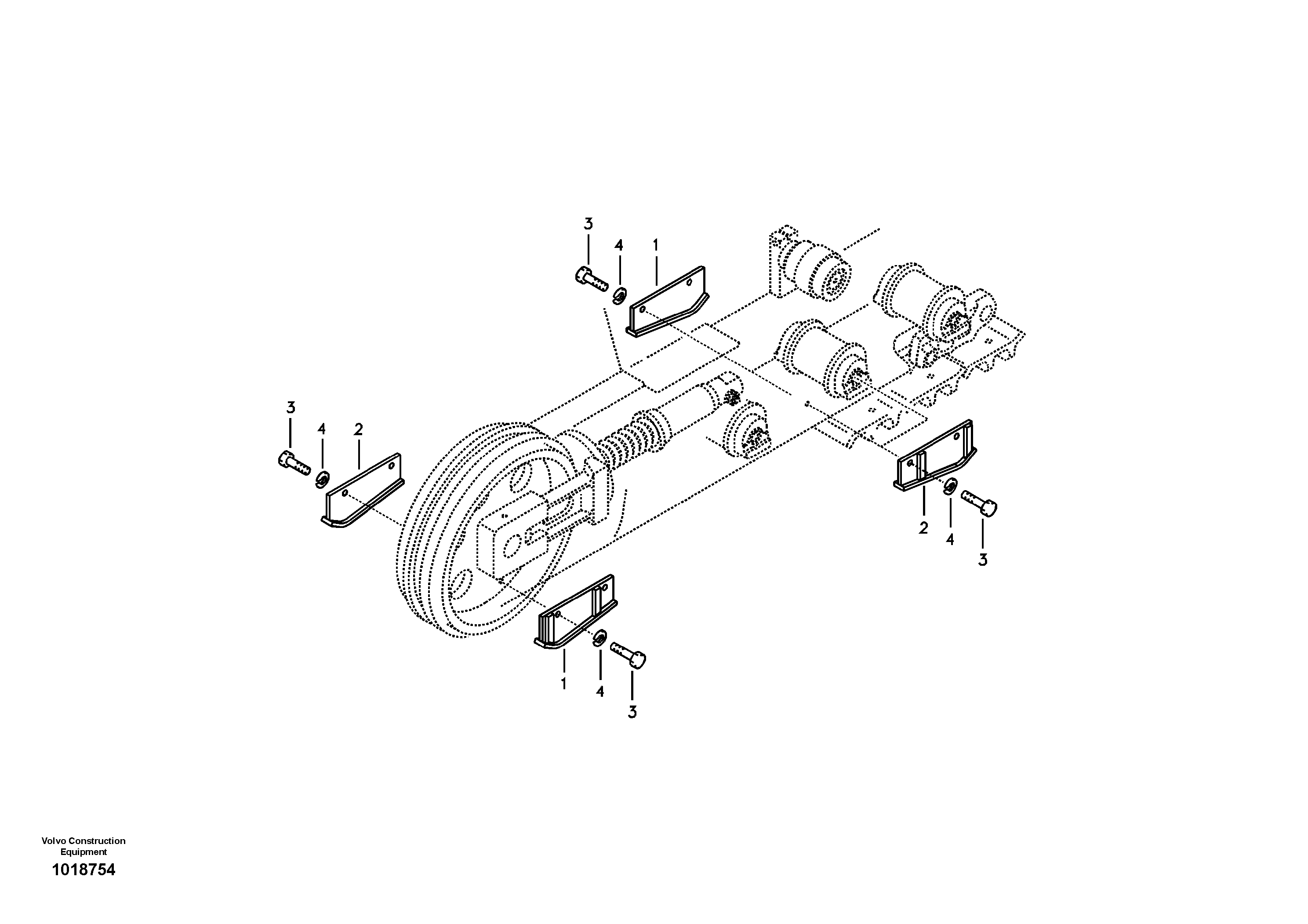 Undercarriage, track guards — volvo parts diagram