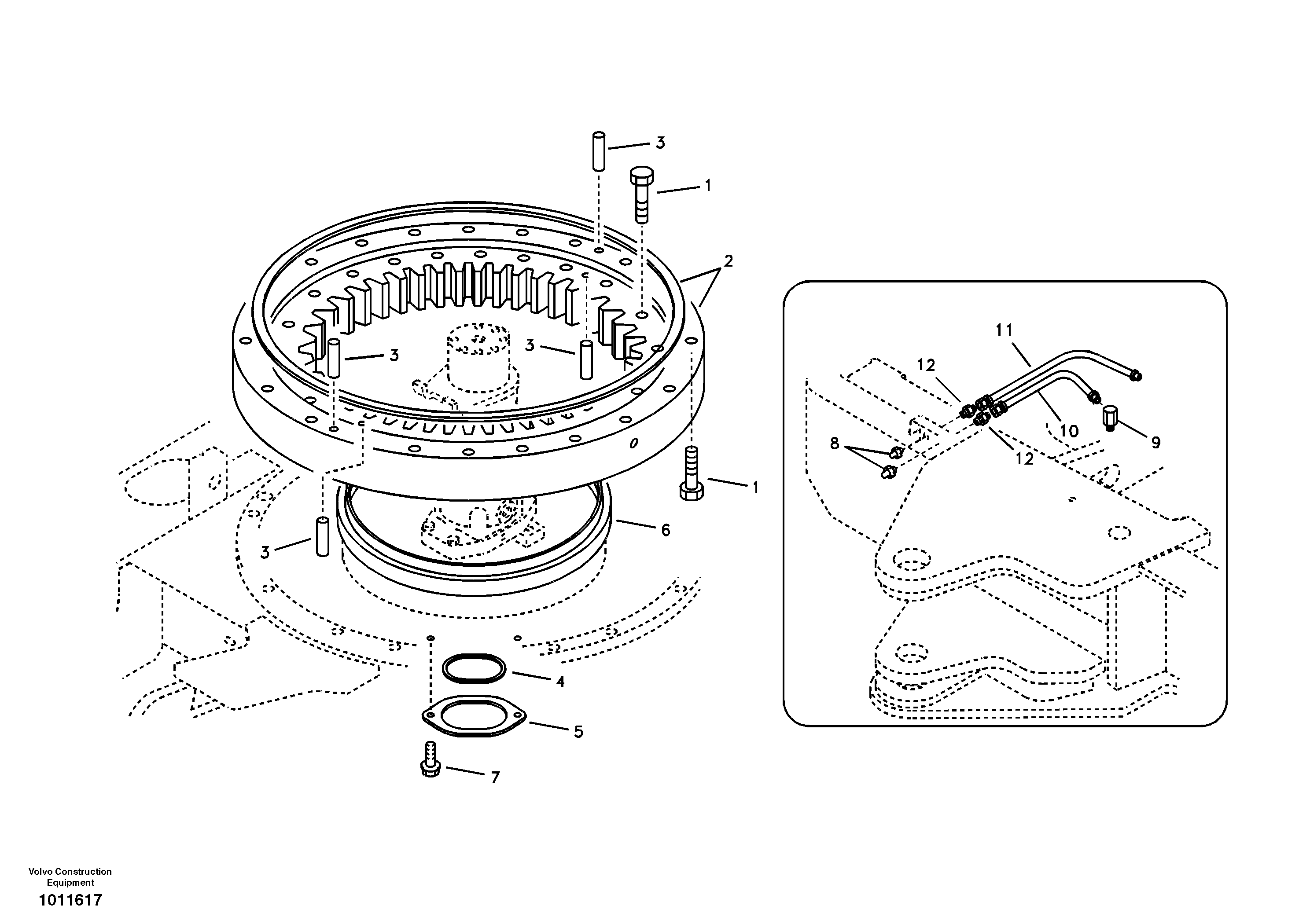 Swing system — volvo parts diagram
