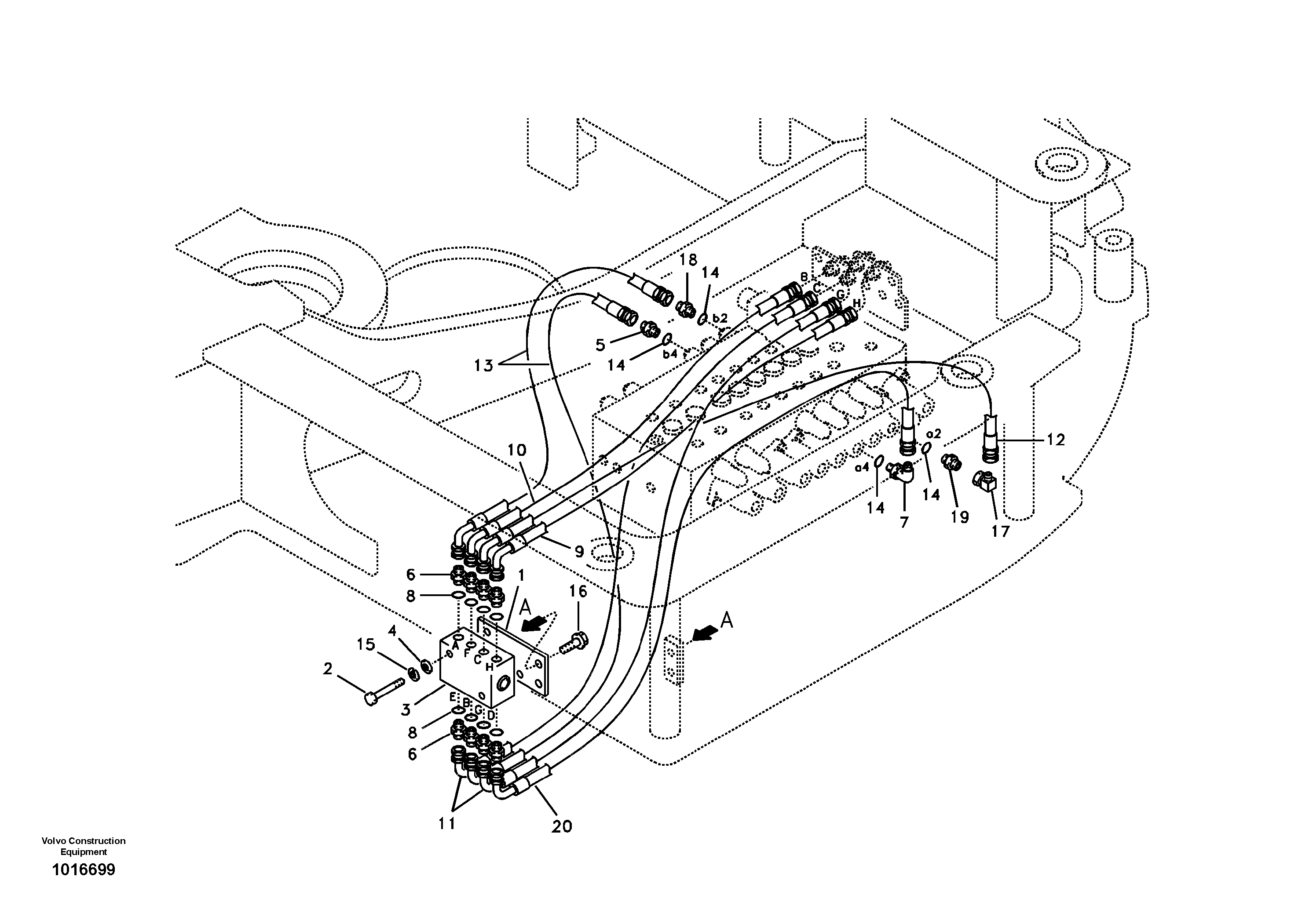 Servo system, changing lever function — volvo parts diagram