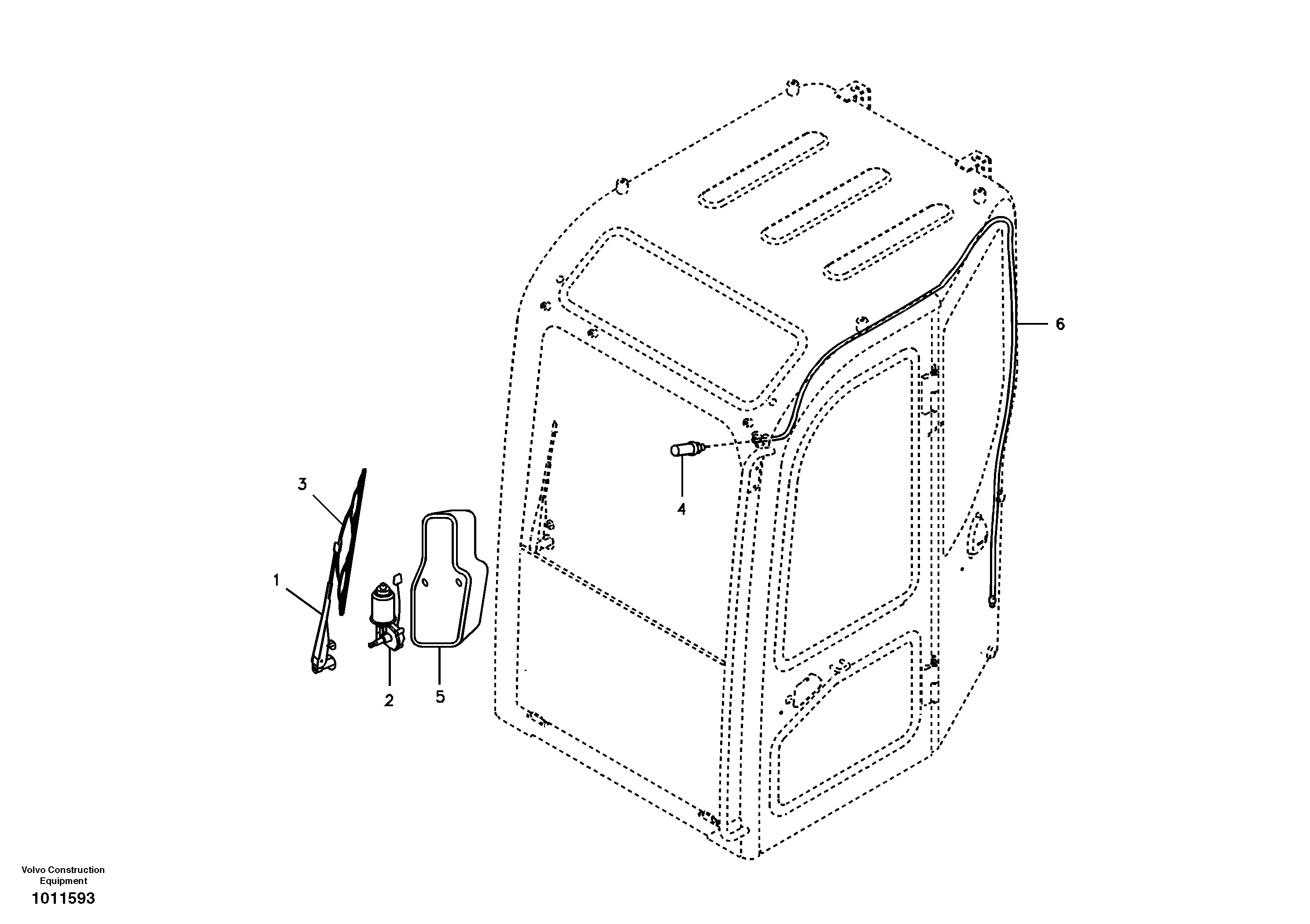 Windshield wiper — volvo parts diagram