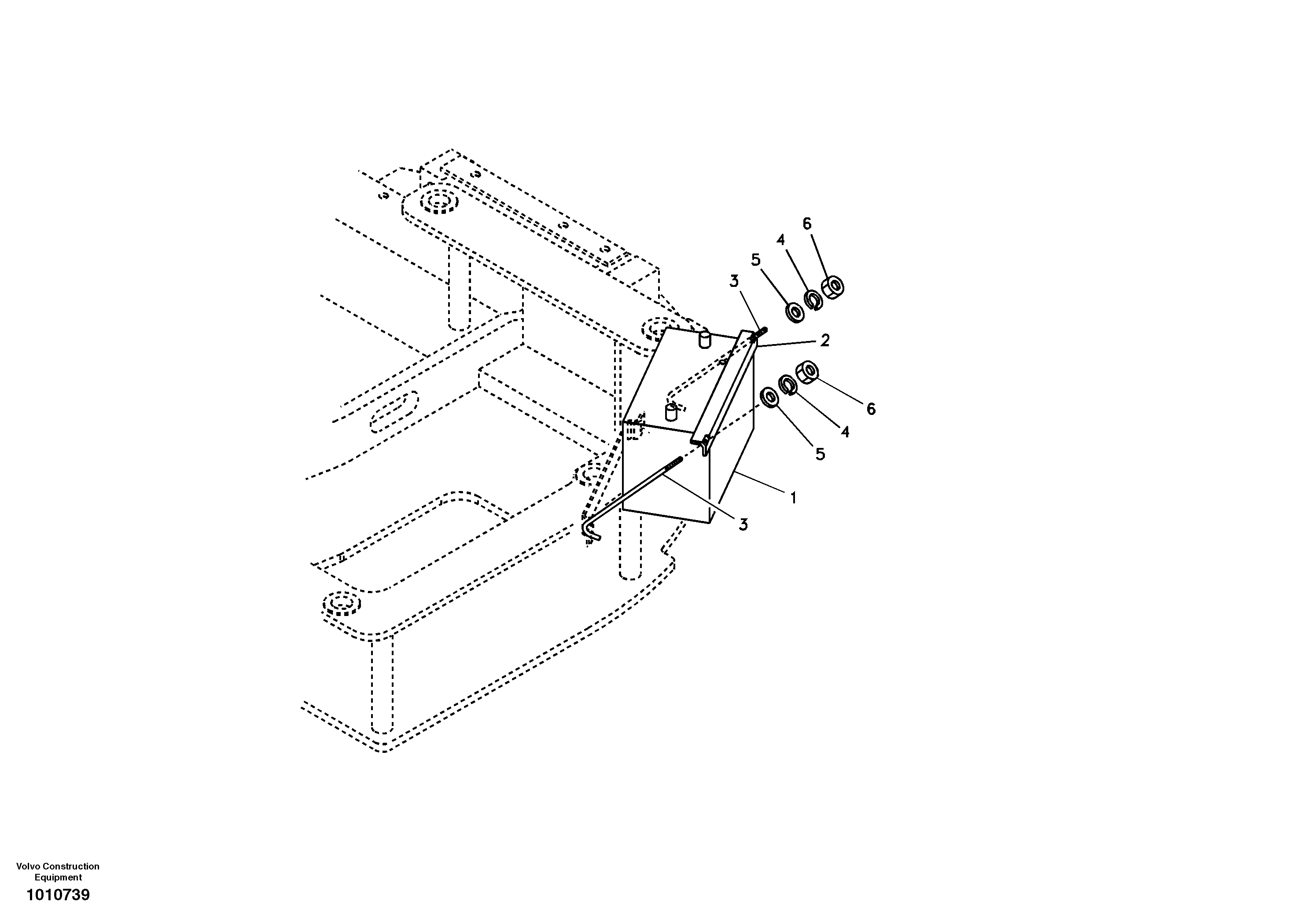 Battery with assembling details — volvo parts diagram