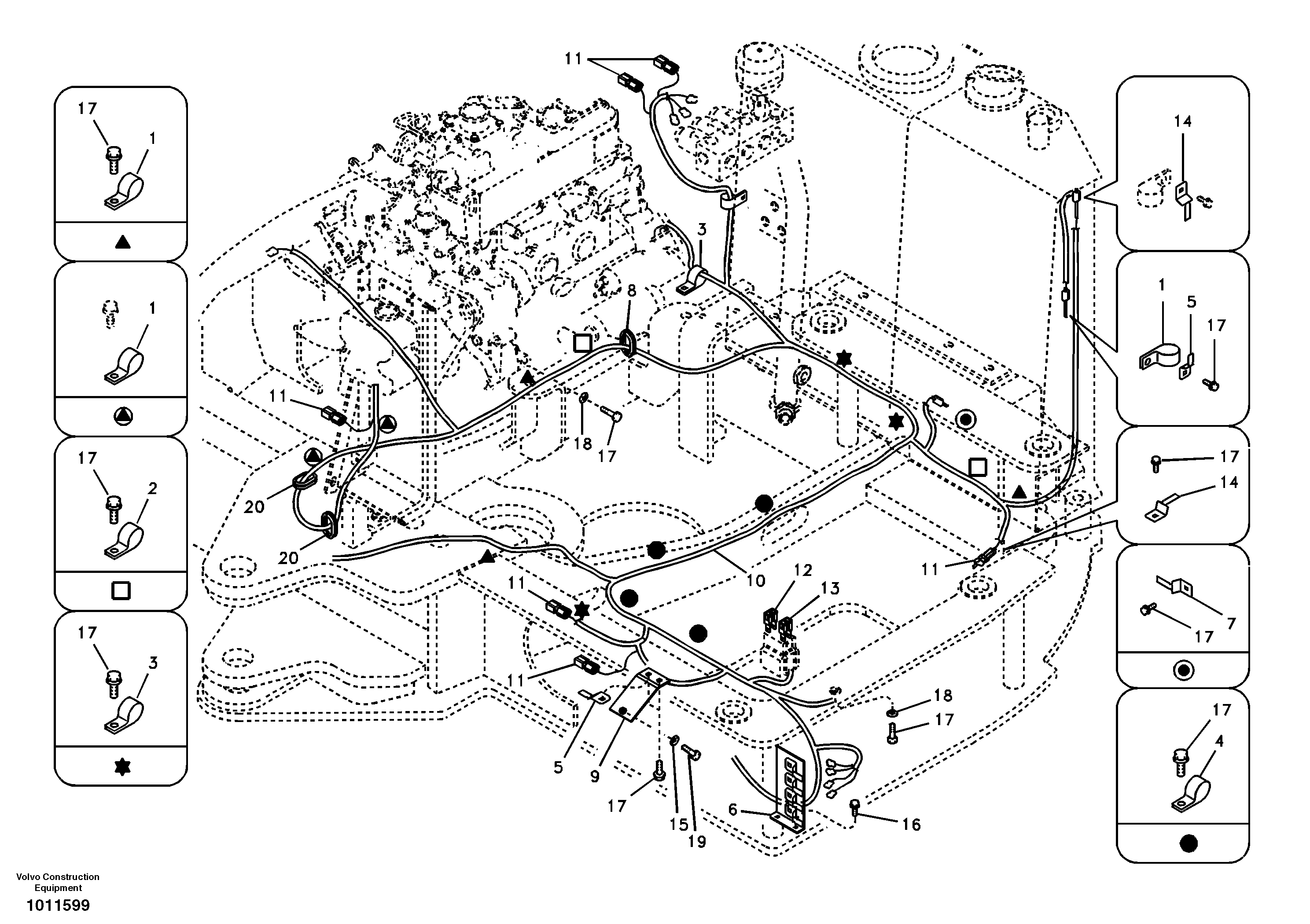 Cable and wire harness, main — volvo parts diagram