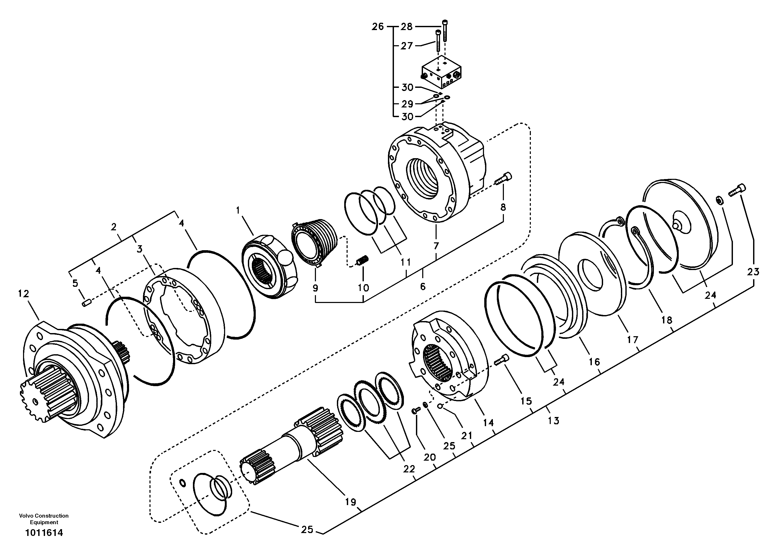 Swing motor — volvo parts diagram