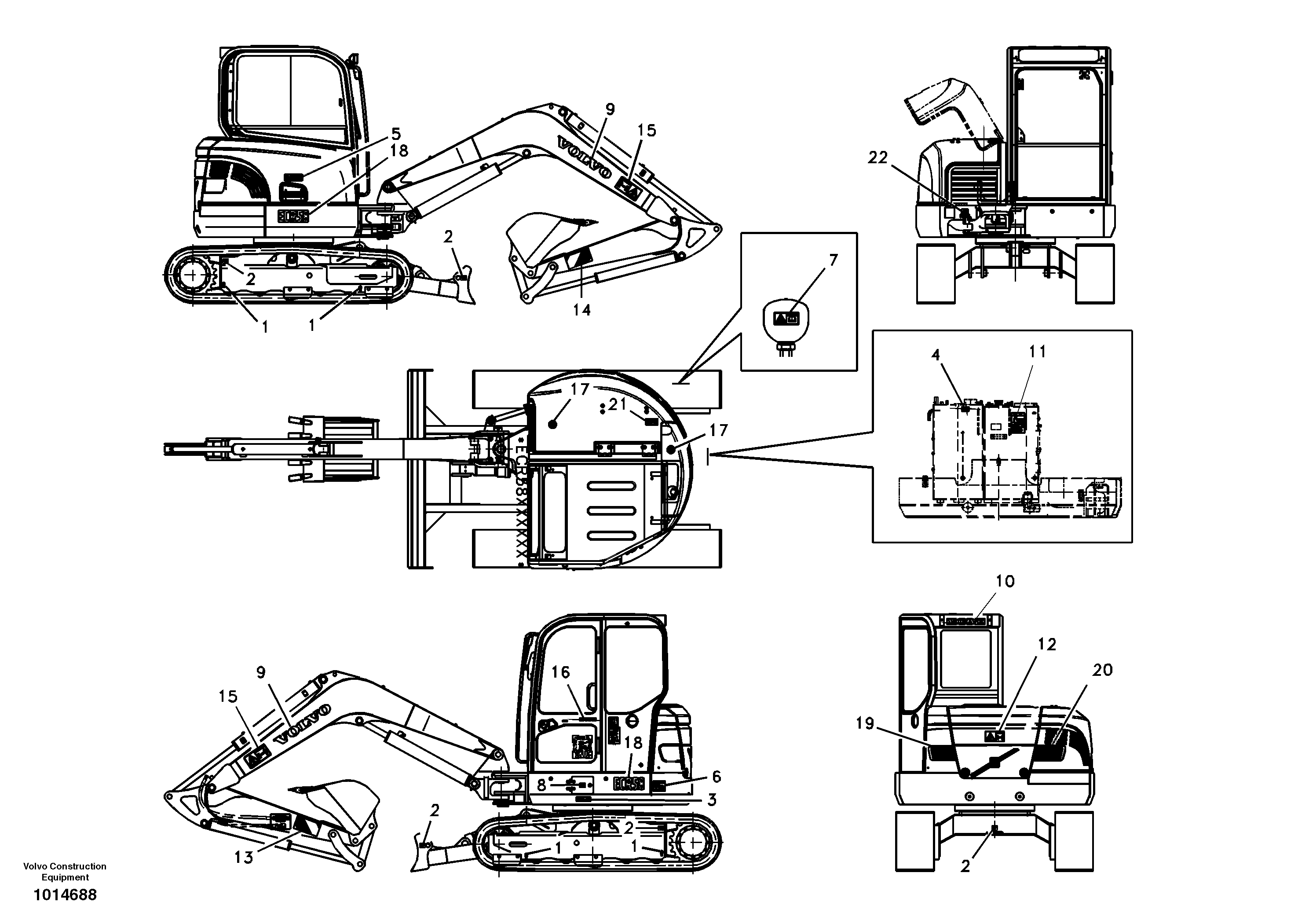 Decal, outer location — volvo parts diagram