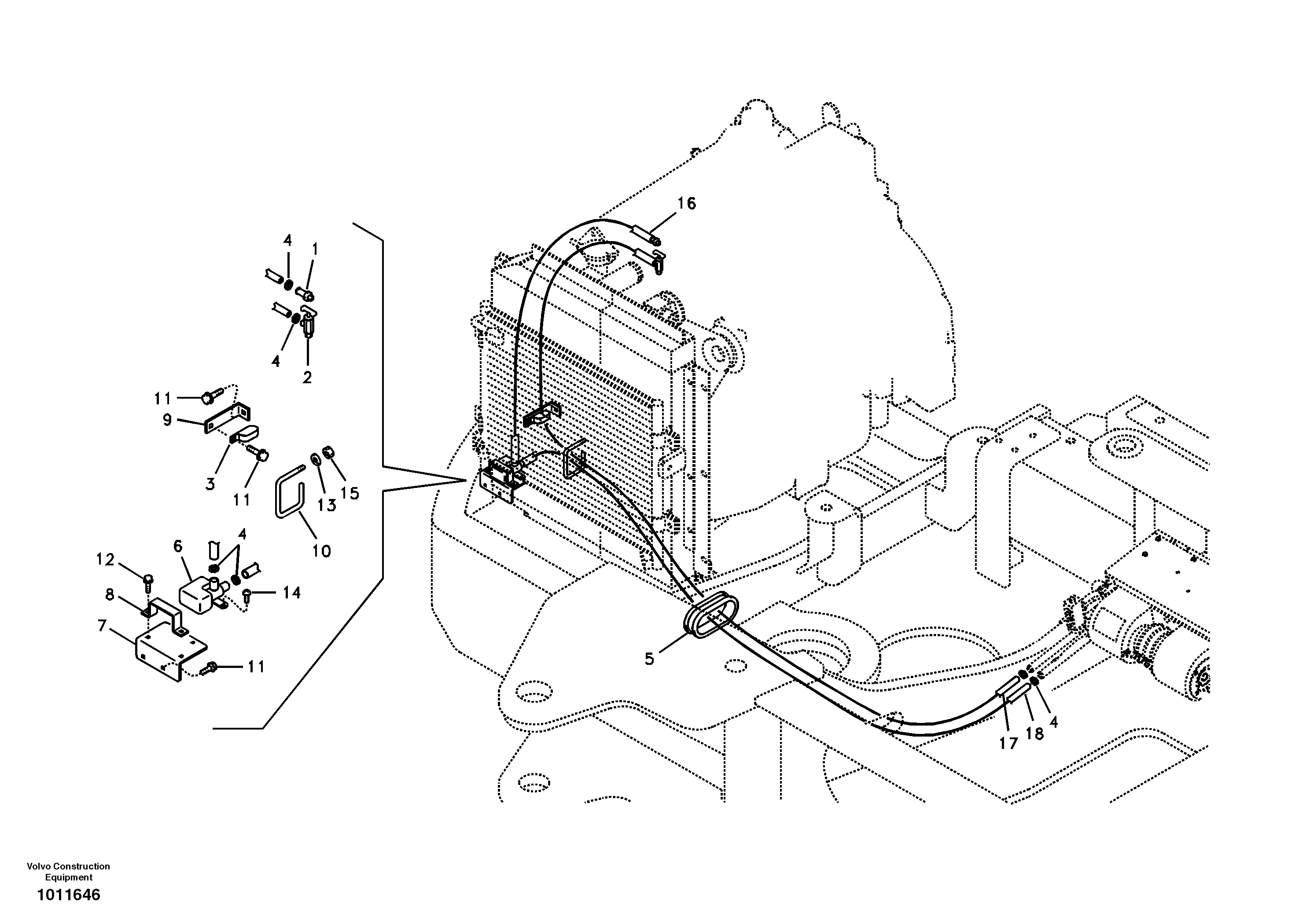 Heating line — volvo parts diagram