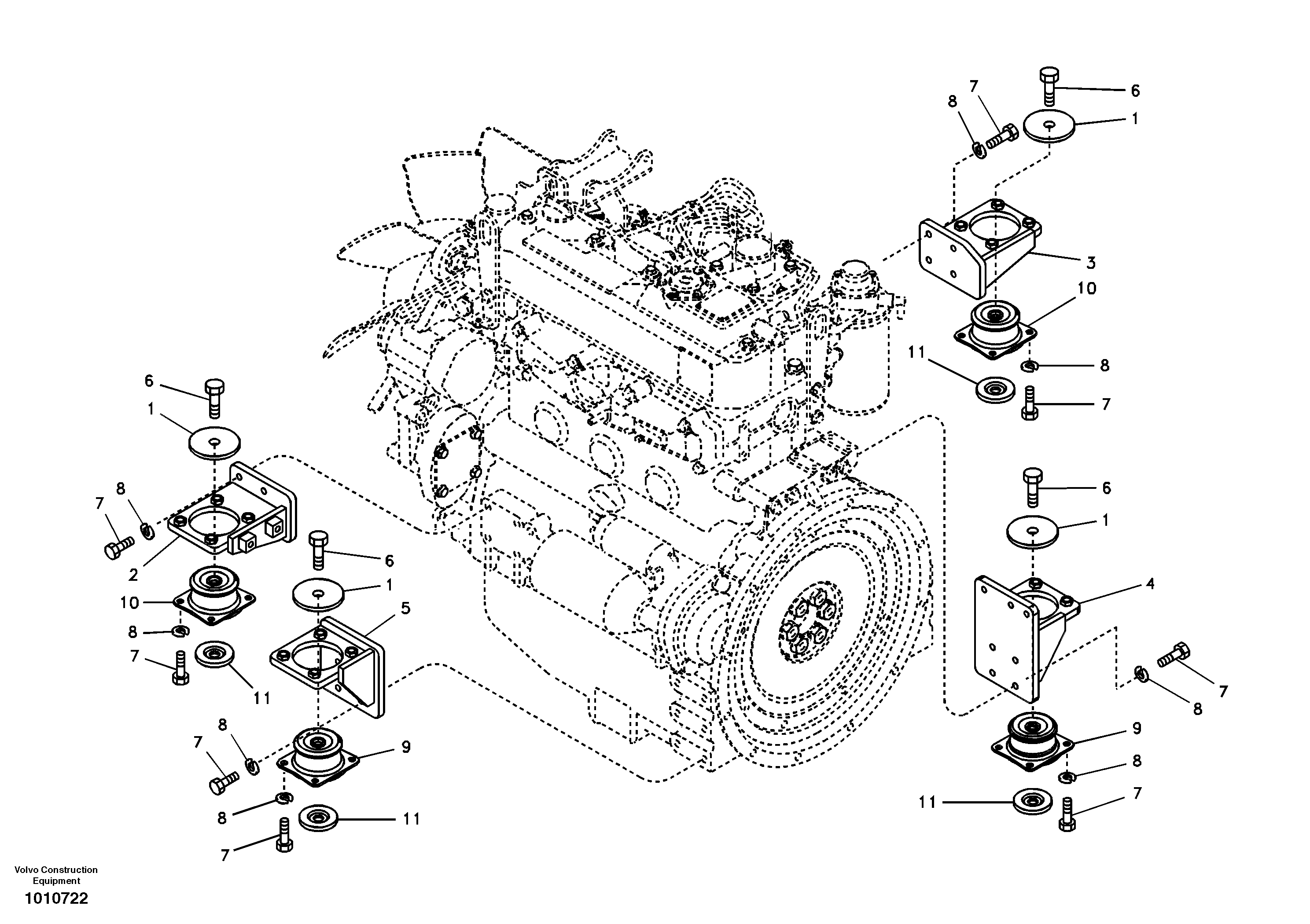 Engine mount — volvo parts diagram