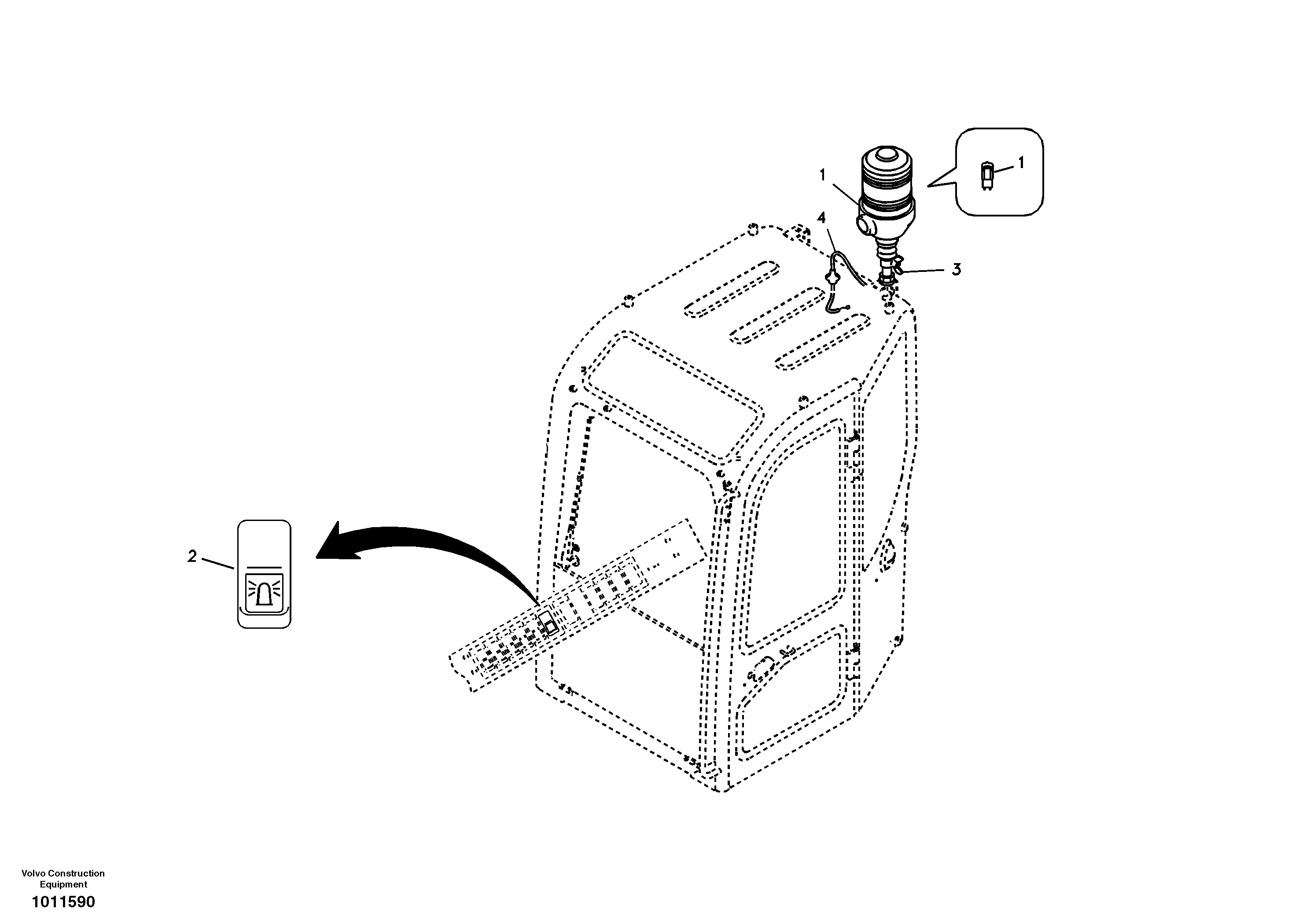 Rotating beacon — volvo parts diagram