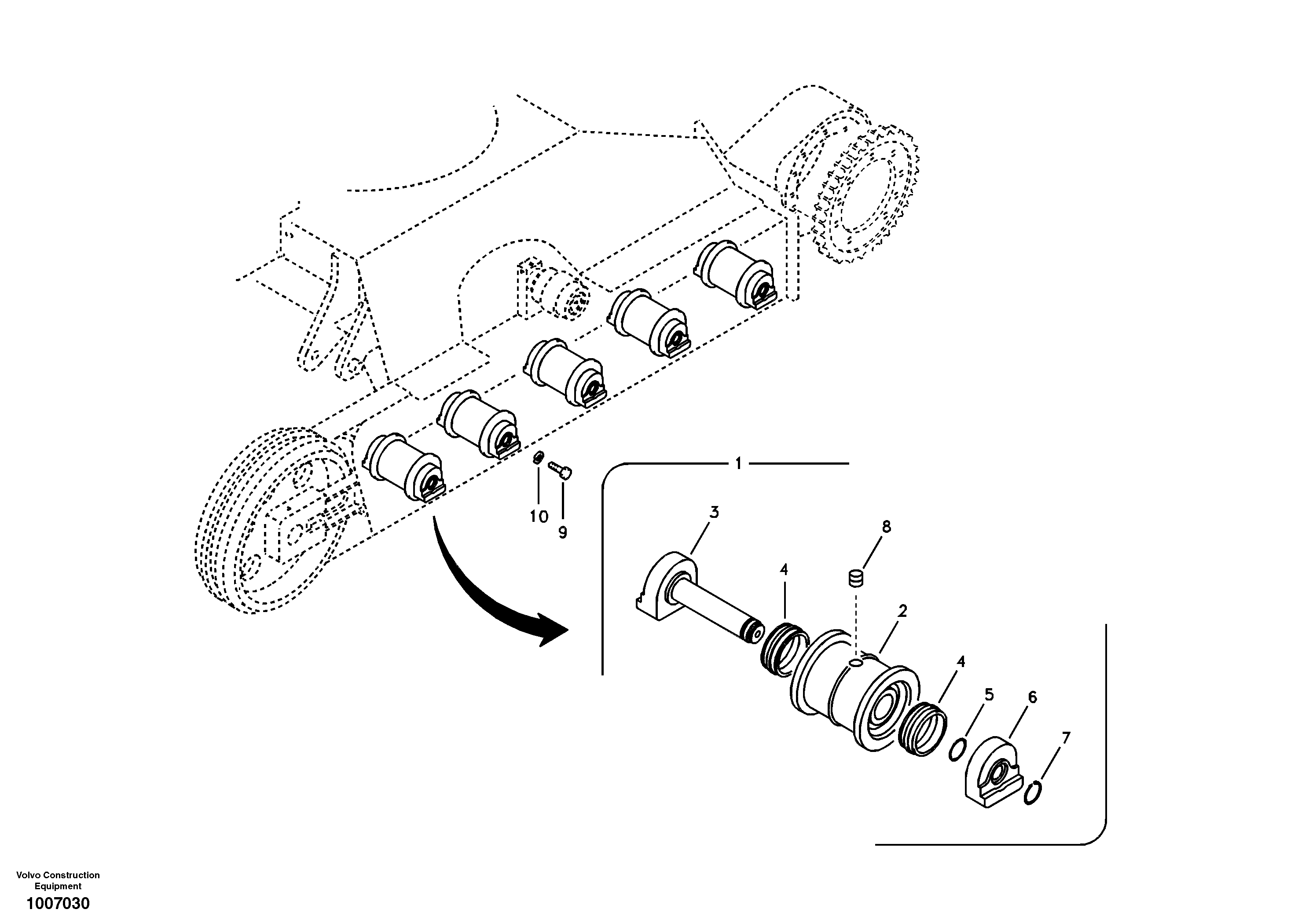 Bottom roller — volvo parts diagram