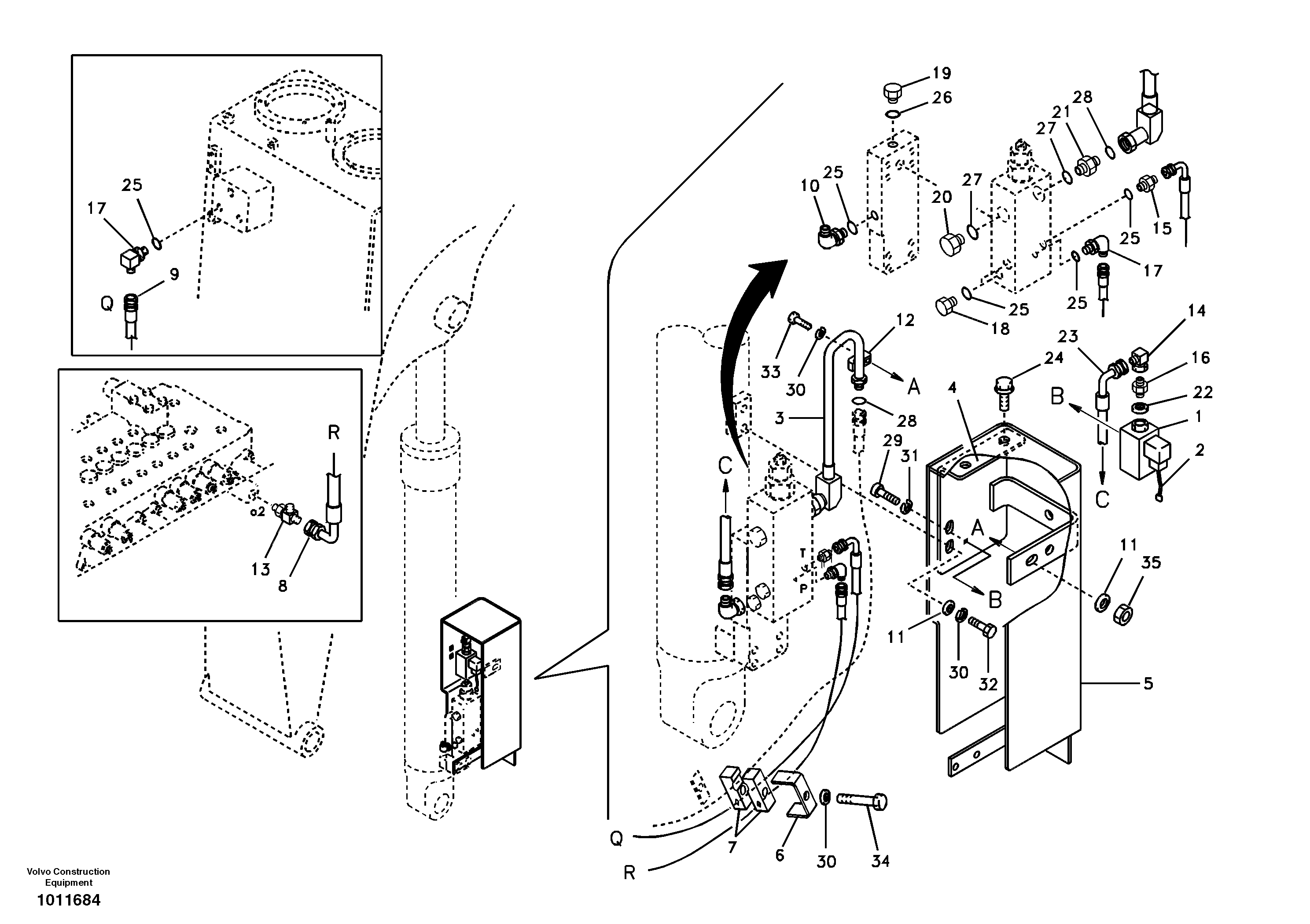 Working hydraulic, boom rupture — volvo parts diagram