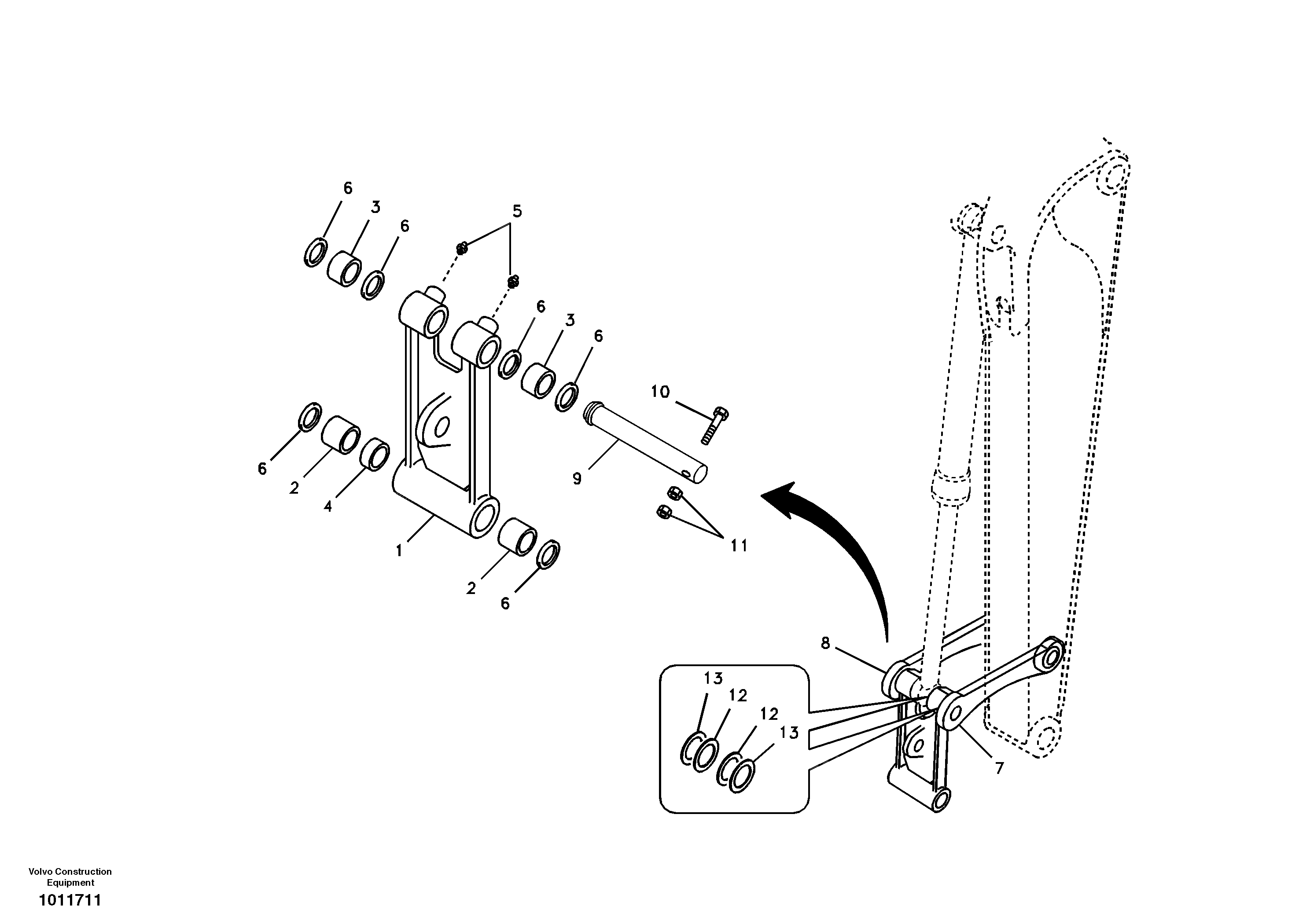 Links to connecting rod — volvo parts diagram