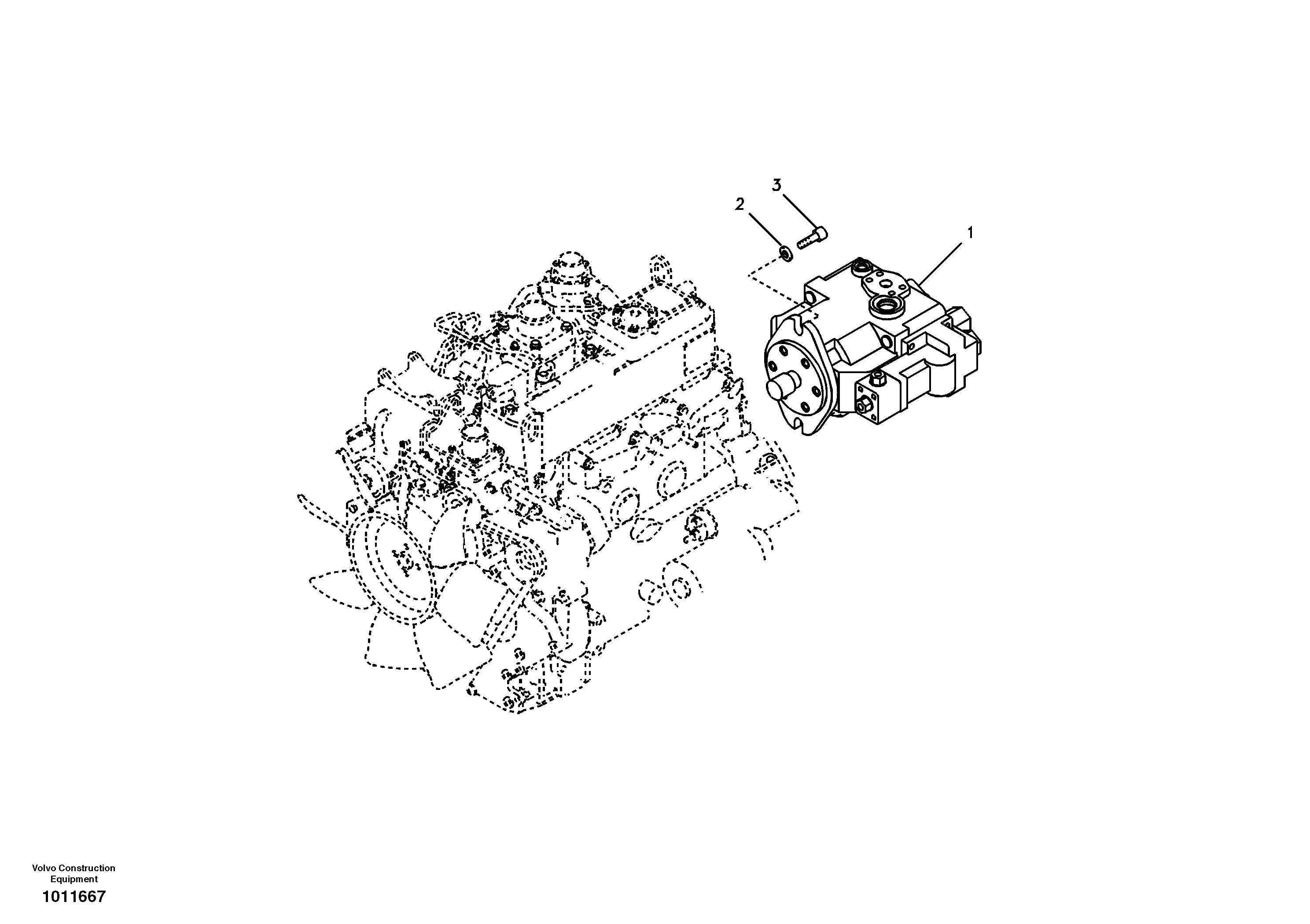 Pump installation — volvo parts diagram