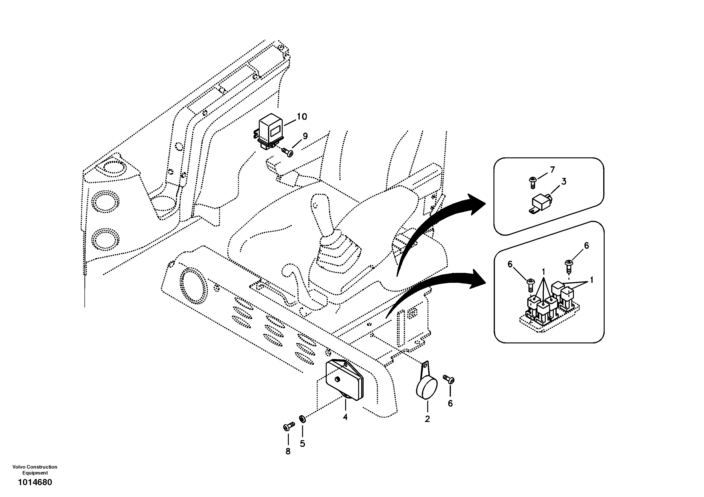 Electrical distribution box — volvo parts diagram