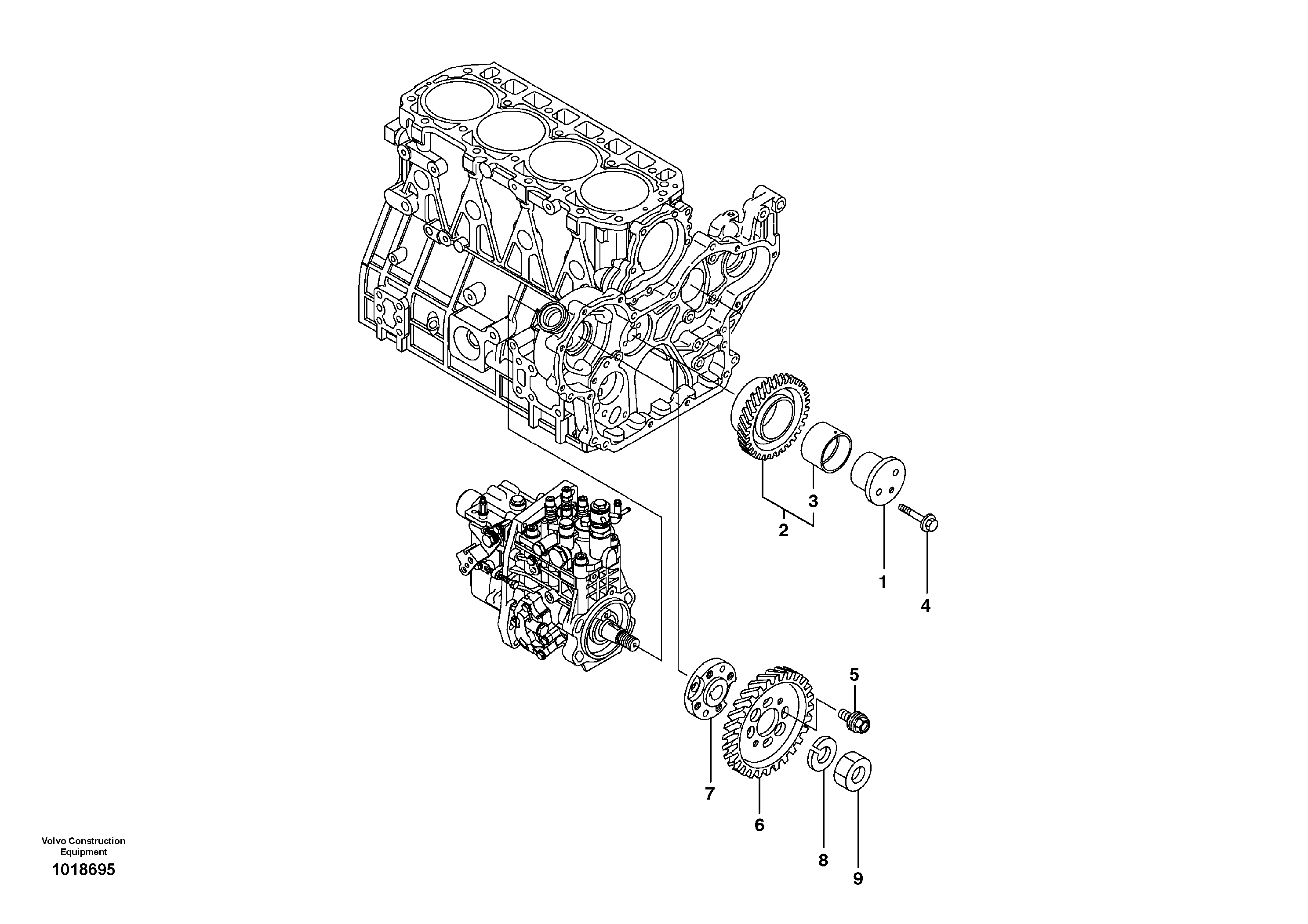 Timing gear — volvo parts diagram