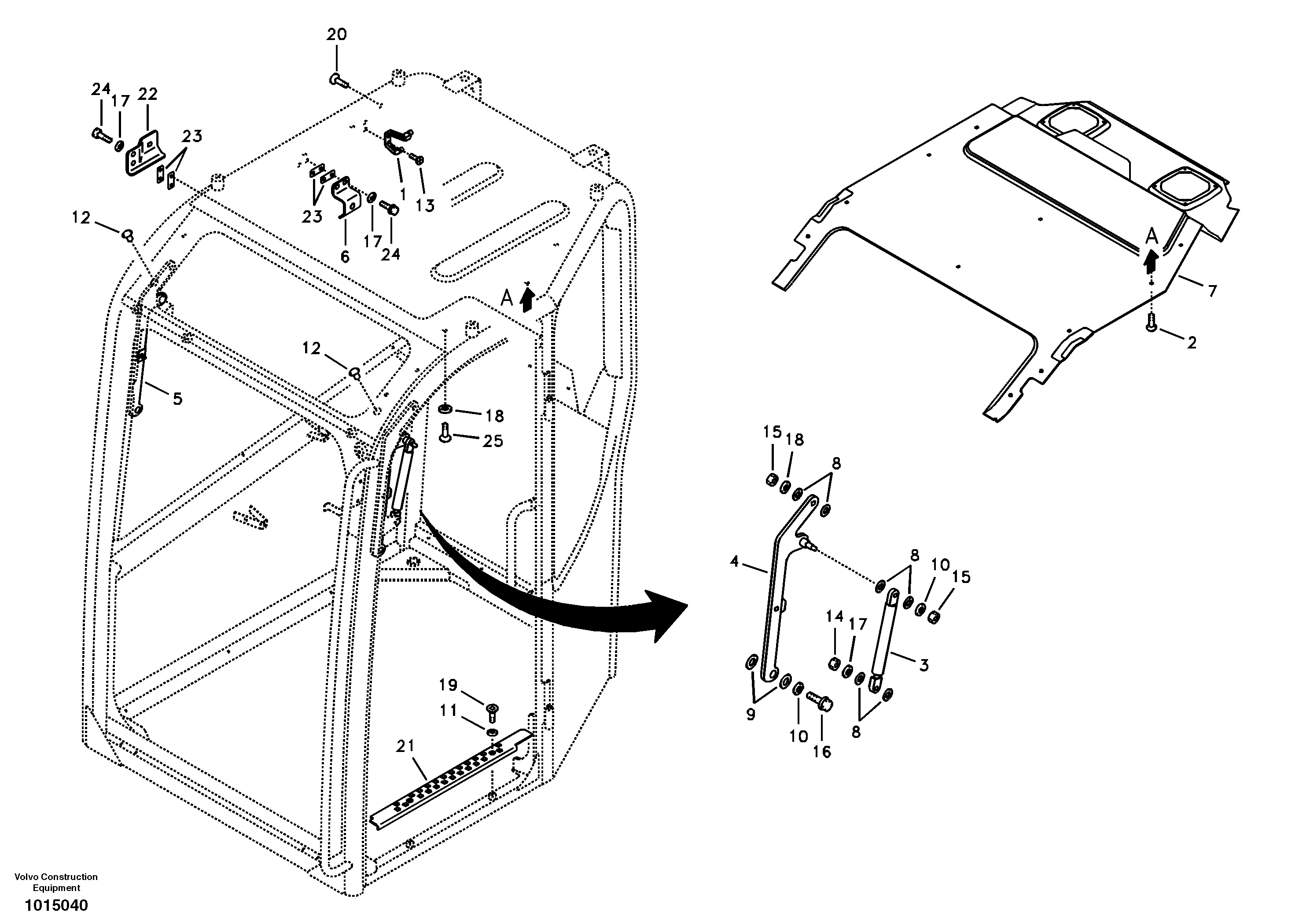 Operator's cab — volvo parts diagram