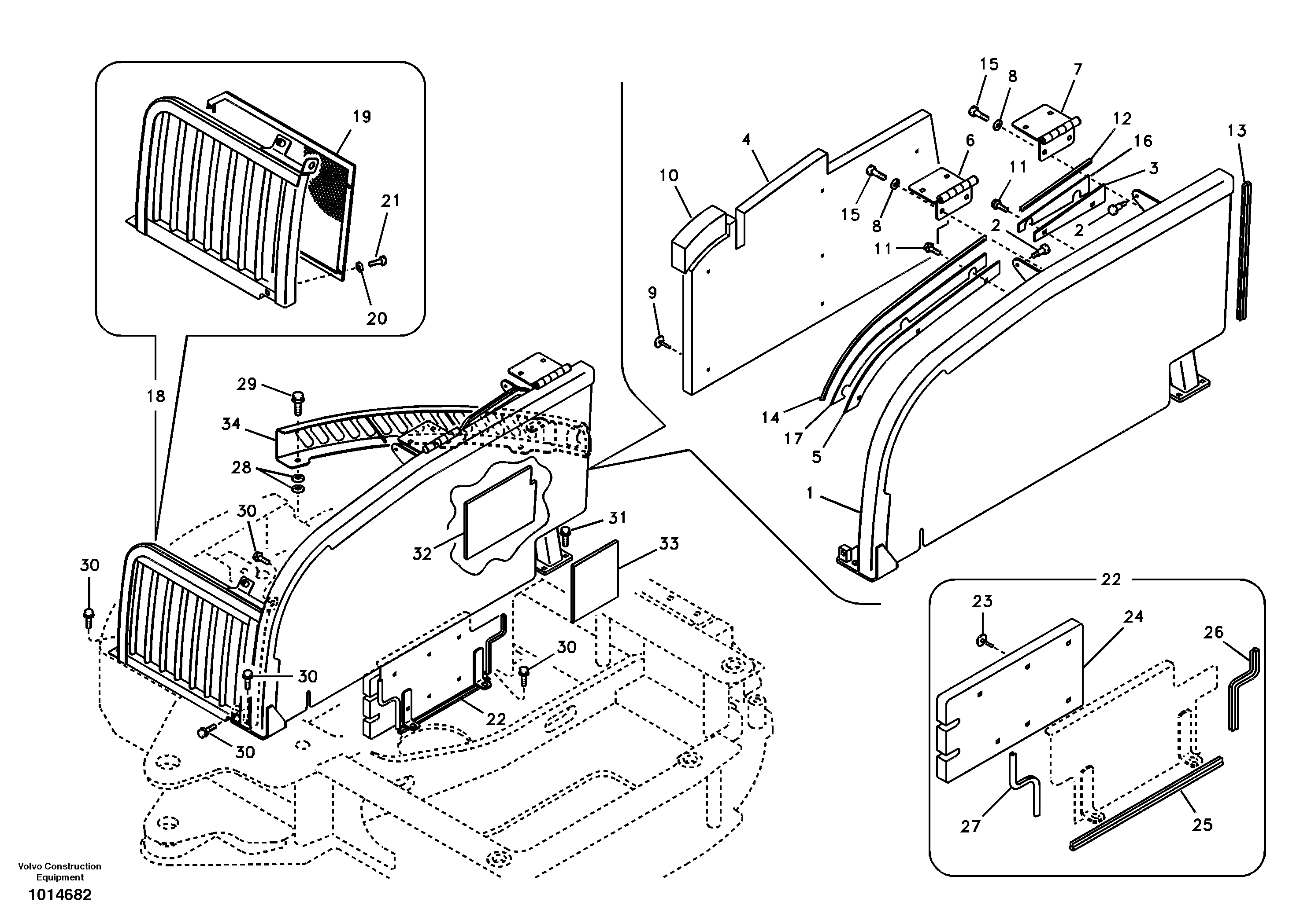 Cowl frame — volvo parts diagram