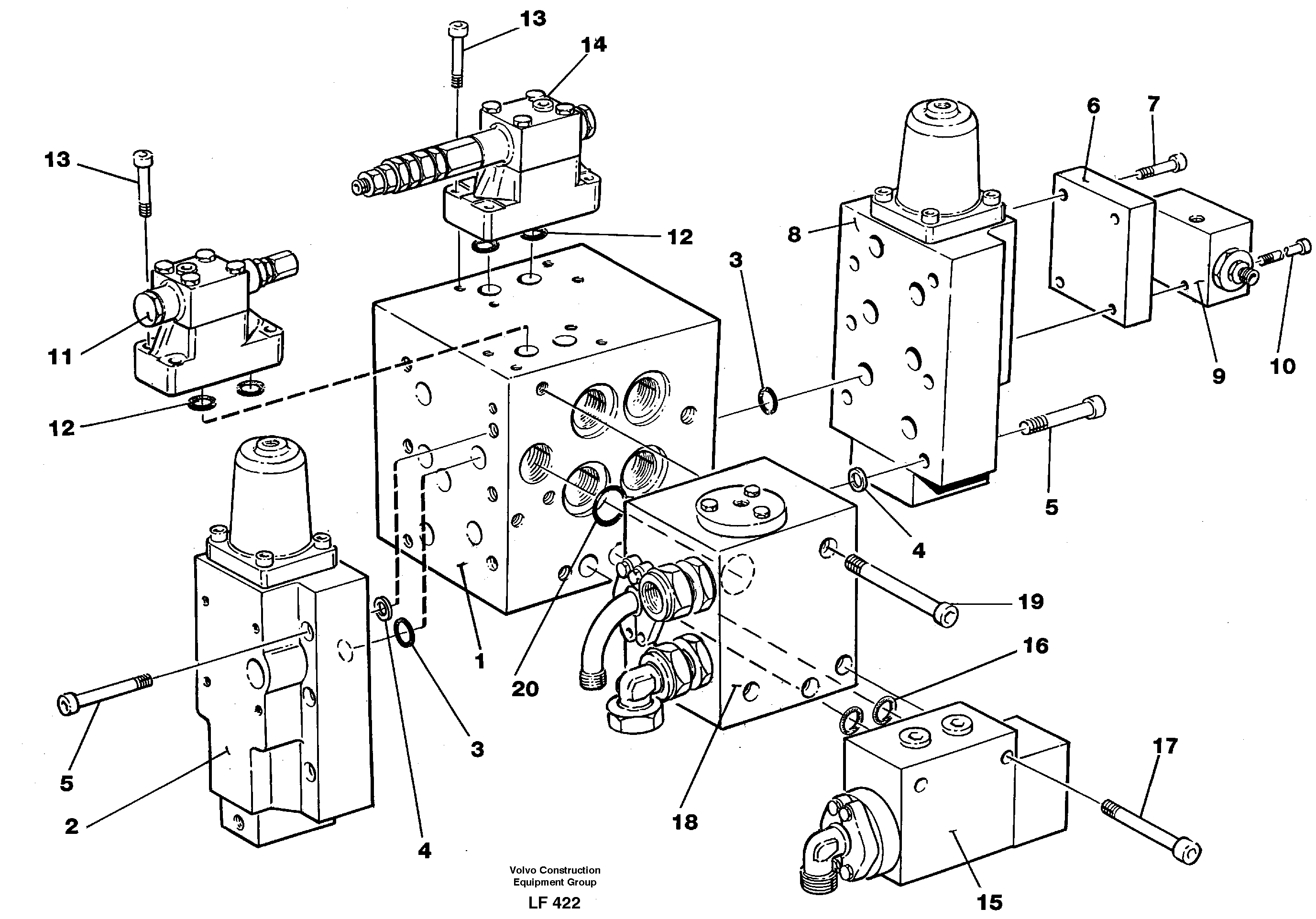 Slew valve assembly Valves — volvo parts diagram