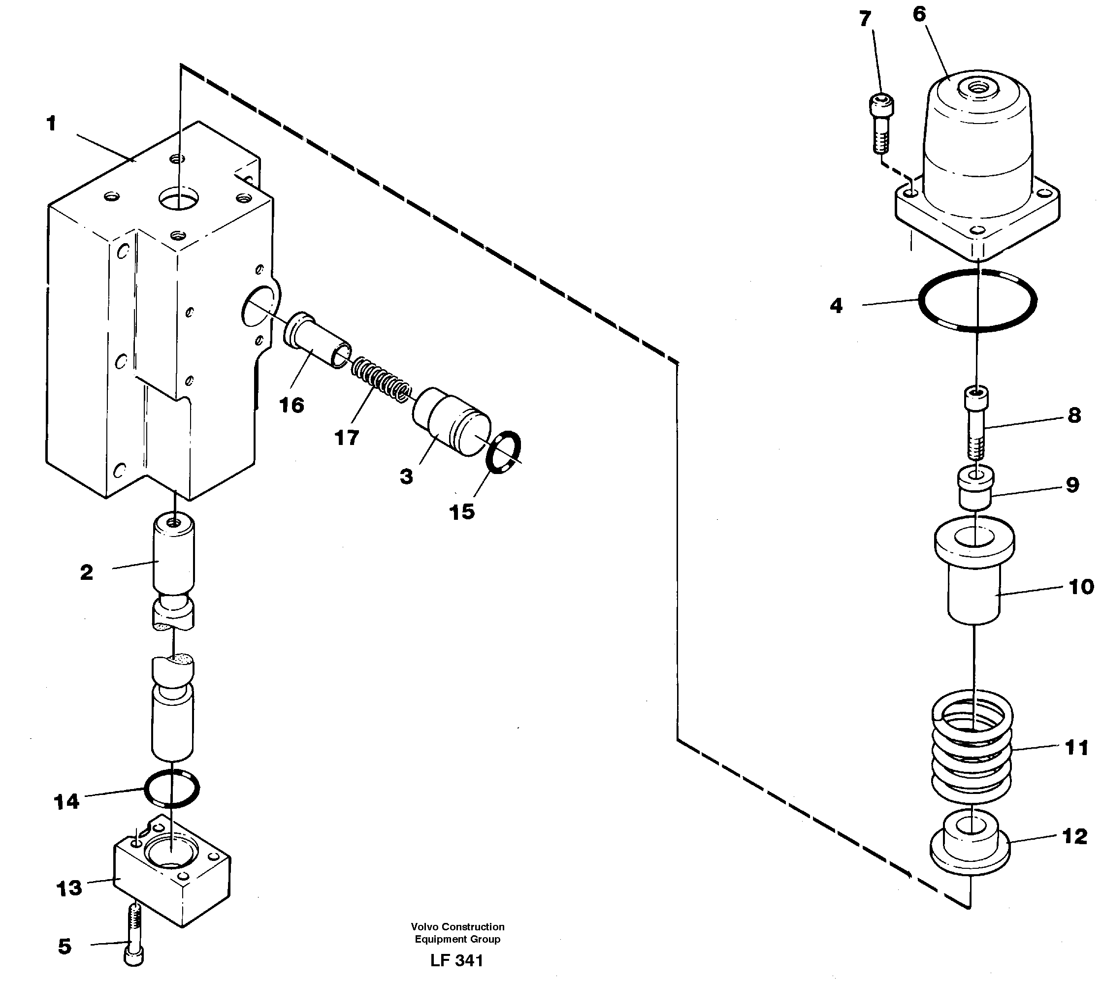 Four-way valve, bucket primary — volvo parts diagram