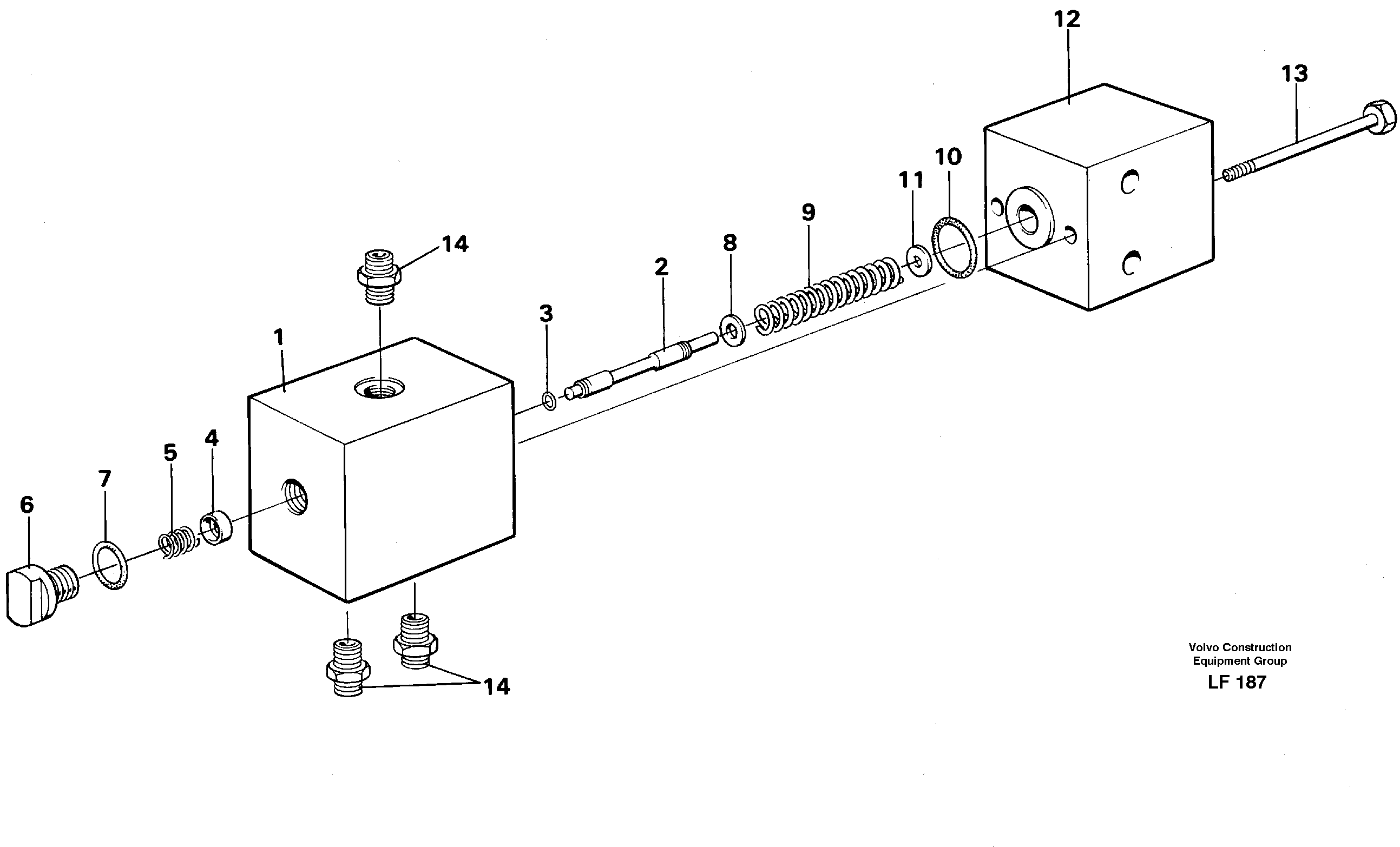 Pressure reducing valve, oscillating system — volvo parts diagram