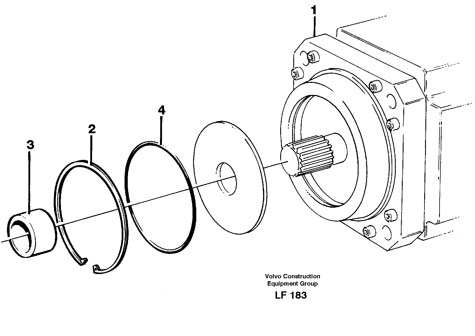 Hydraulic motor, transport. — volvo parts diagram