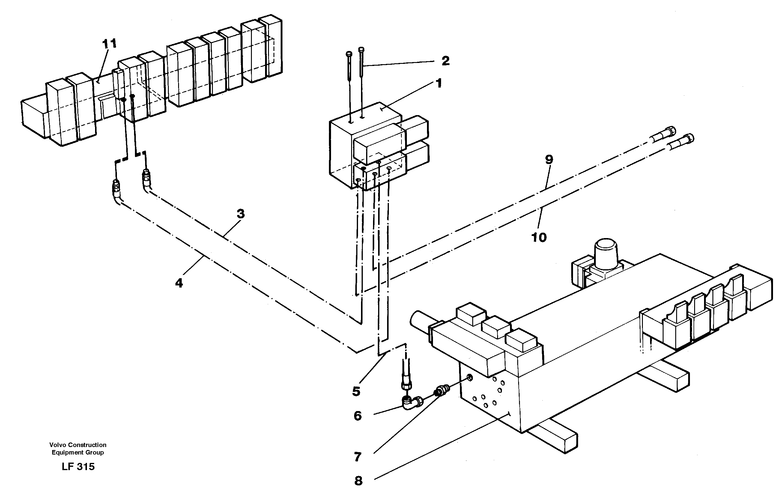 Hydr. quick fit equipm. on super structure  14246054 — volvo parts diagram