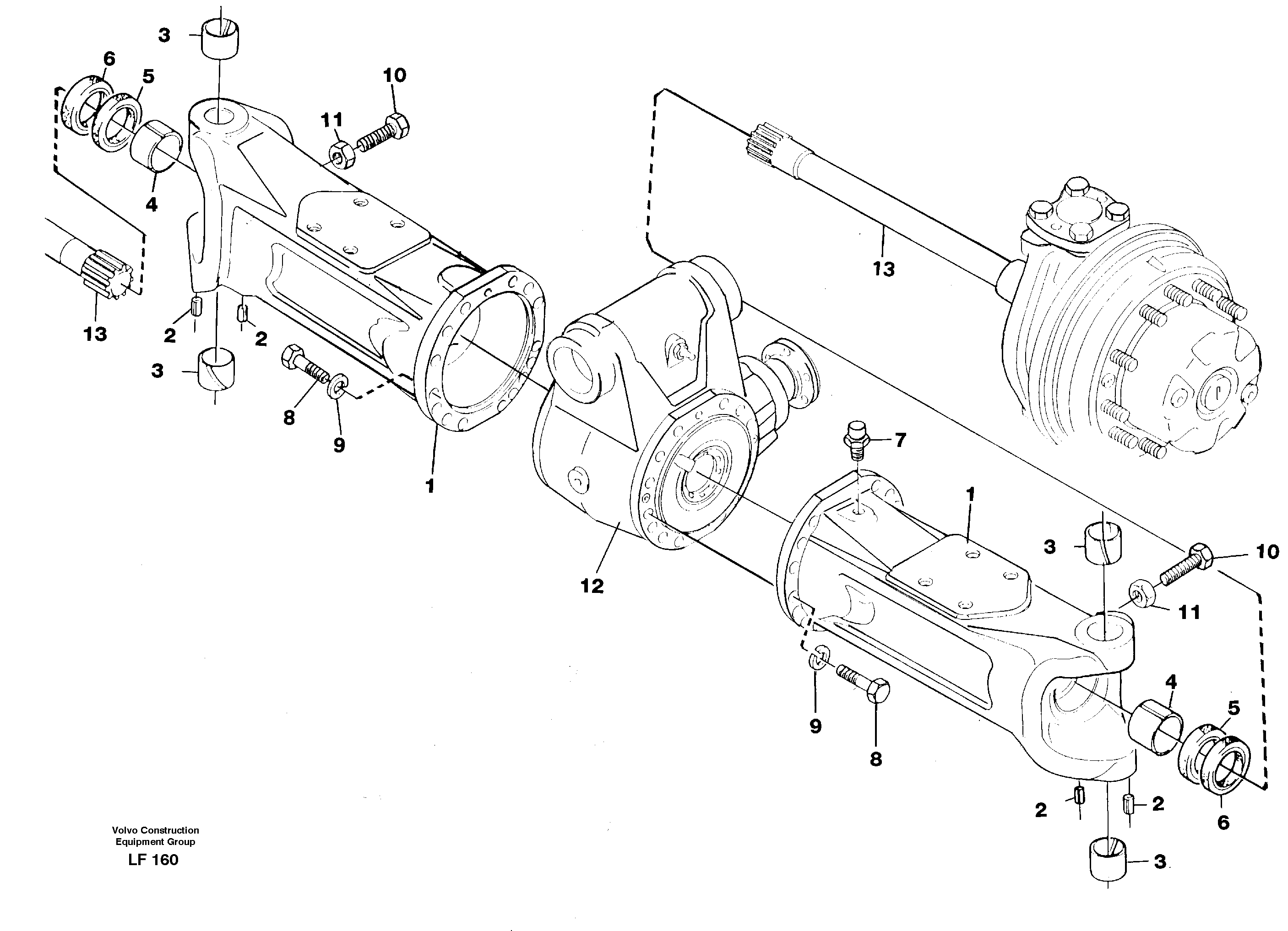 Axle beam — volvo parts diagram