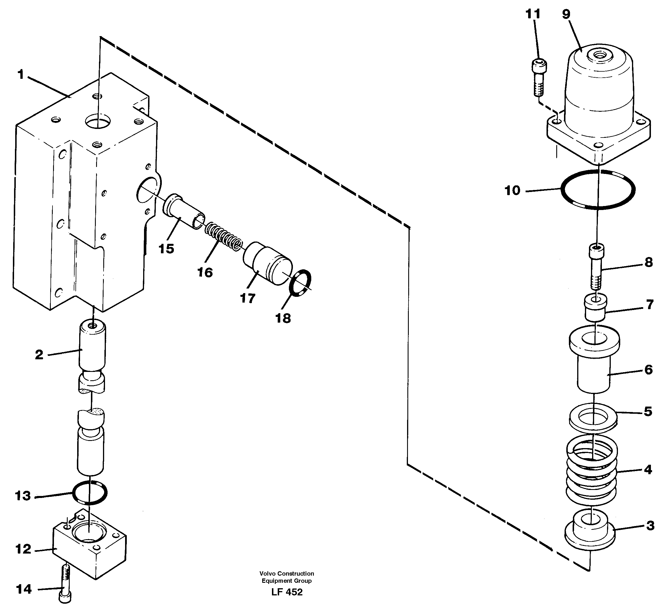 Four-way valve — volvo parts diagram