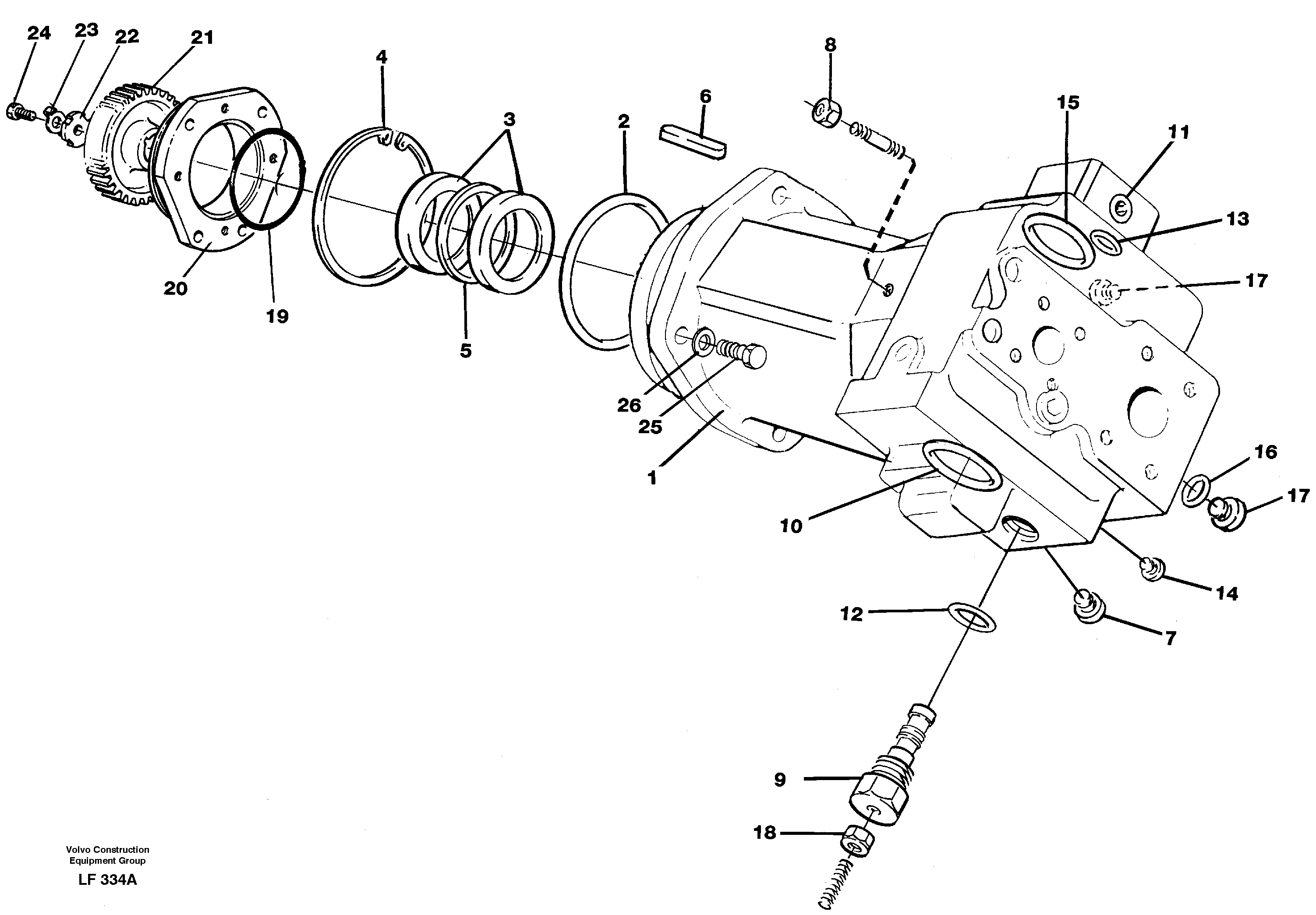Hydraulic pump — volvo parts diagram