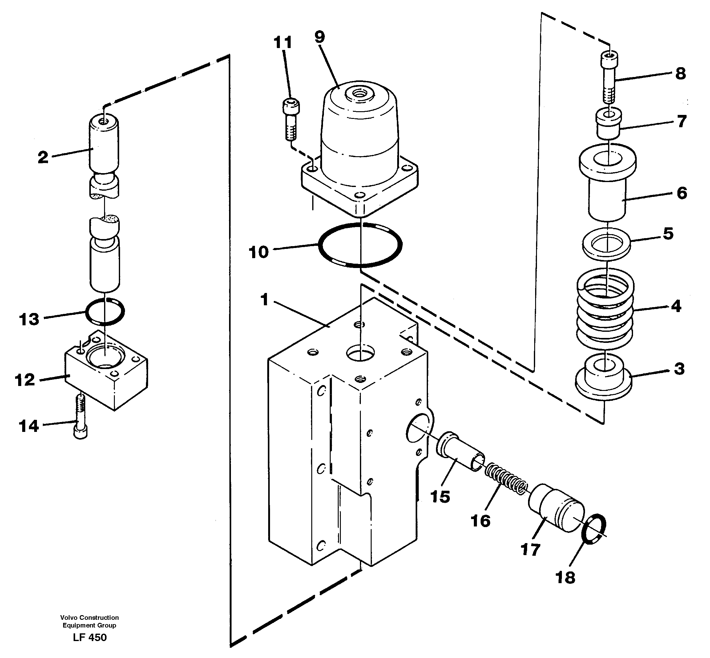 Four-way valve — volvo parts diagram