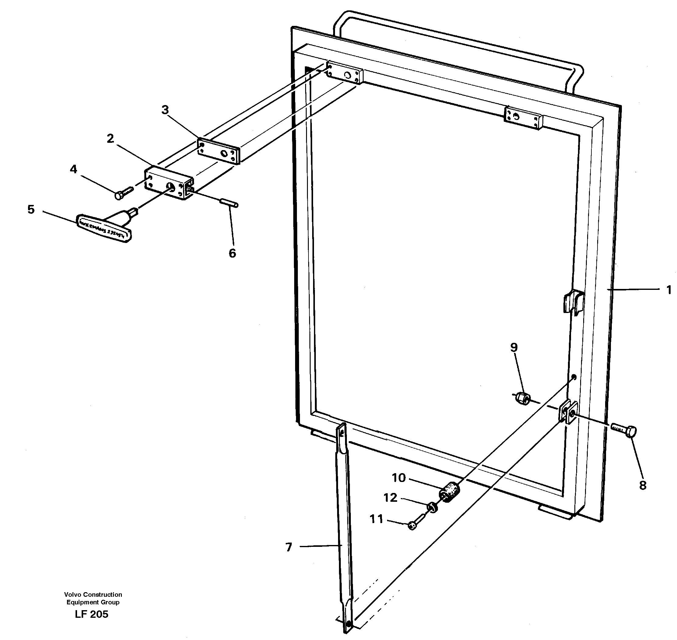 Hatch, slewing gear box — volvo parts diagram