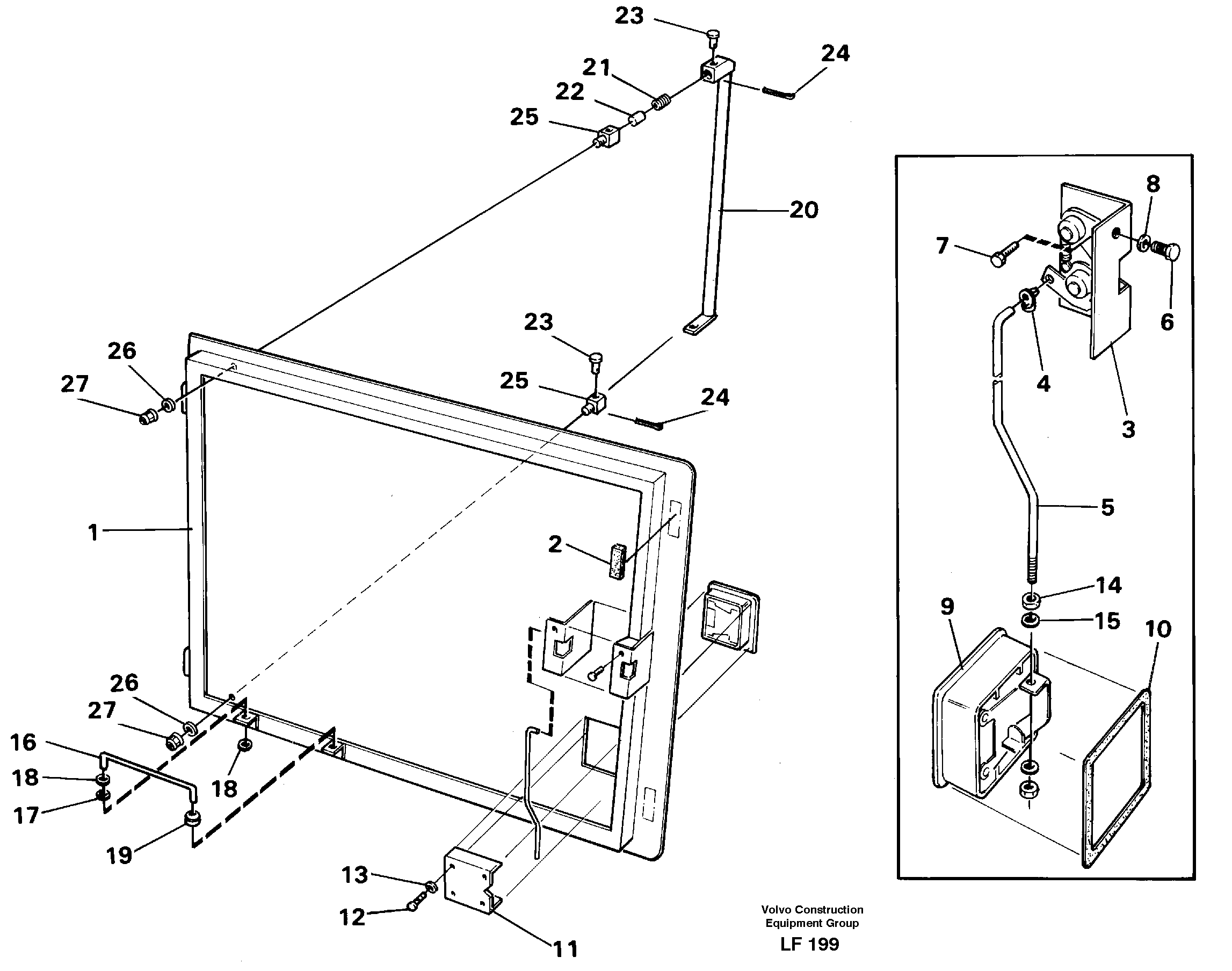 Door, valve housing — volvo parts diagram
