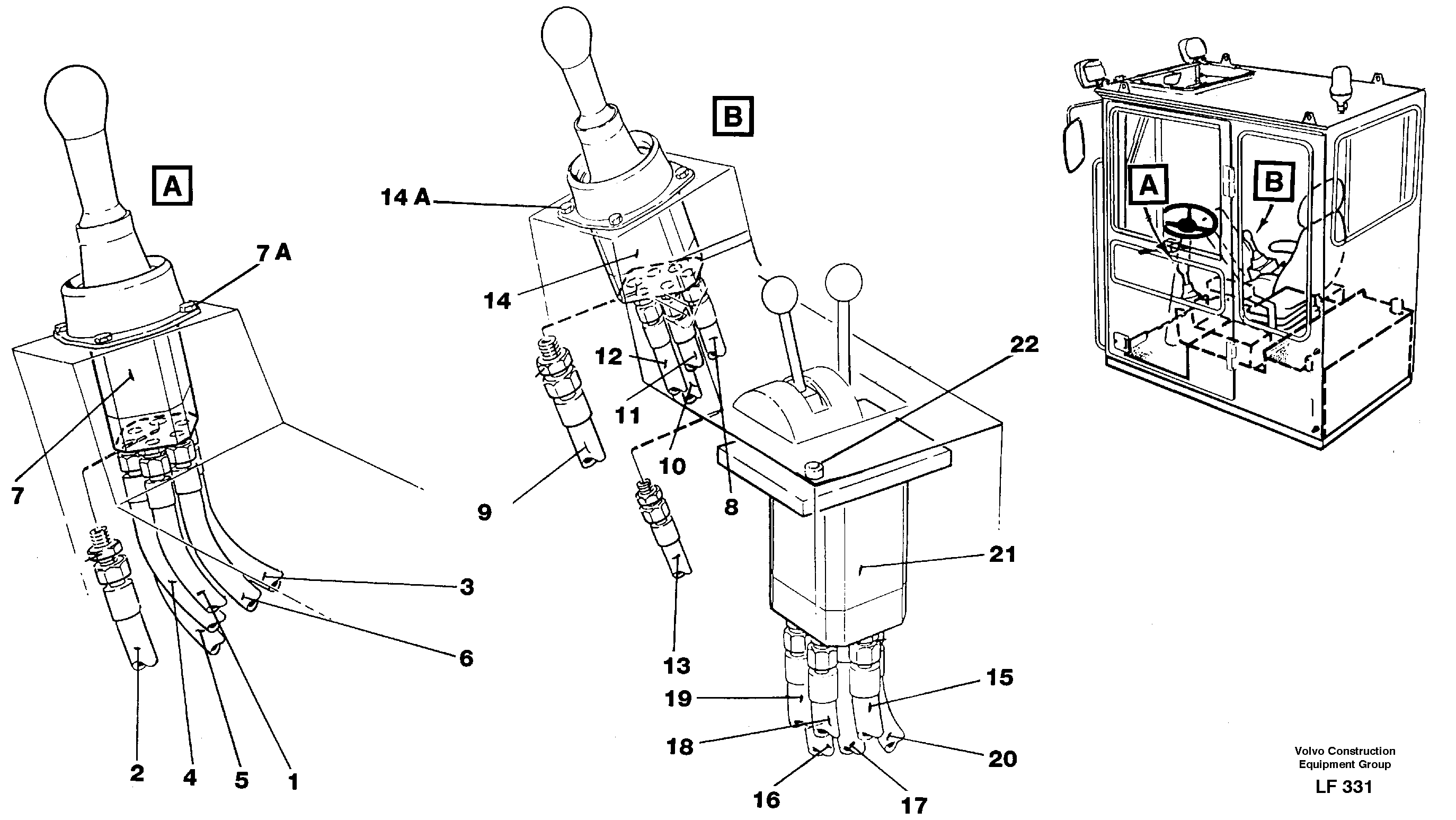Joy Stick Left and Right — volvo parts diagram