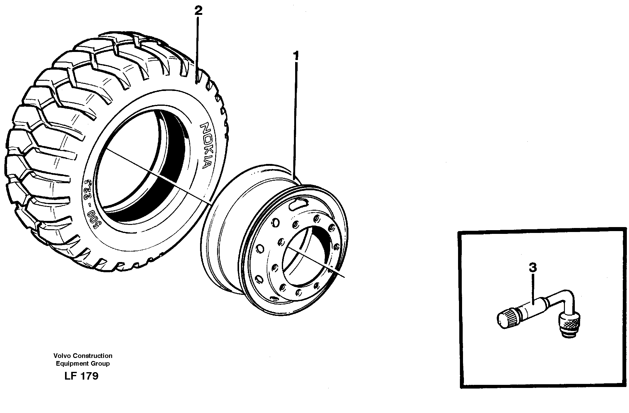 Wheels, wide - base — volvo parts diagram