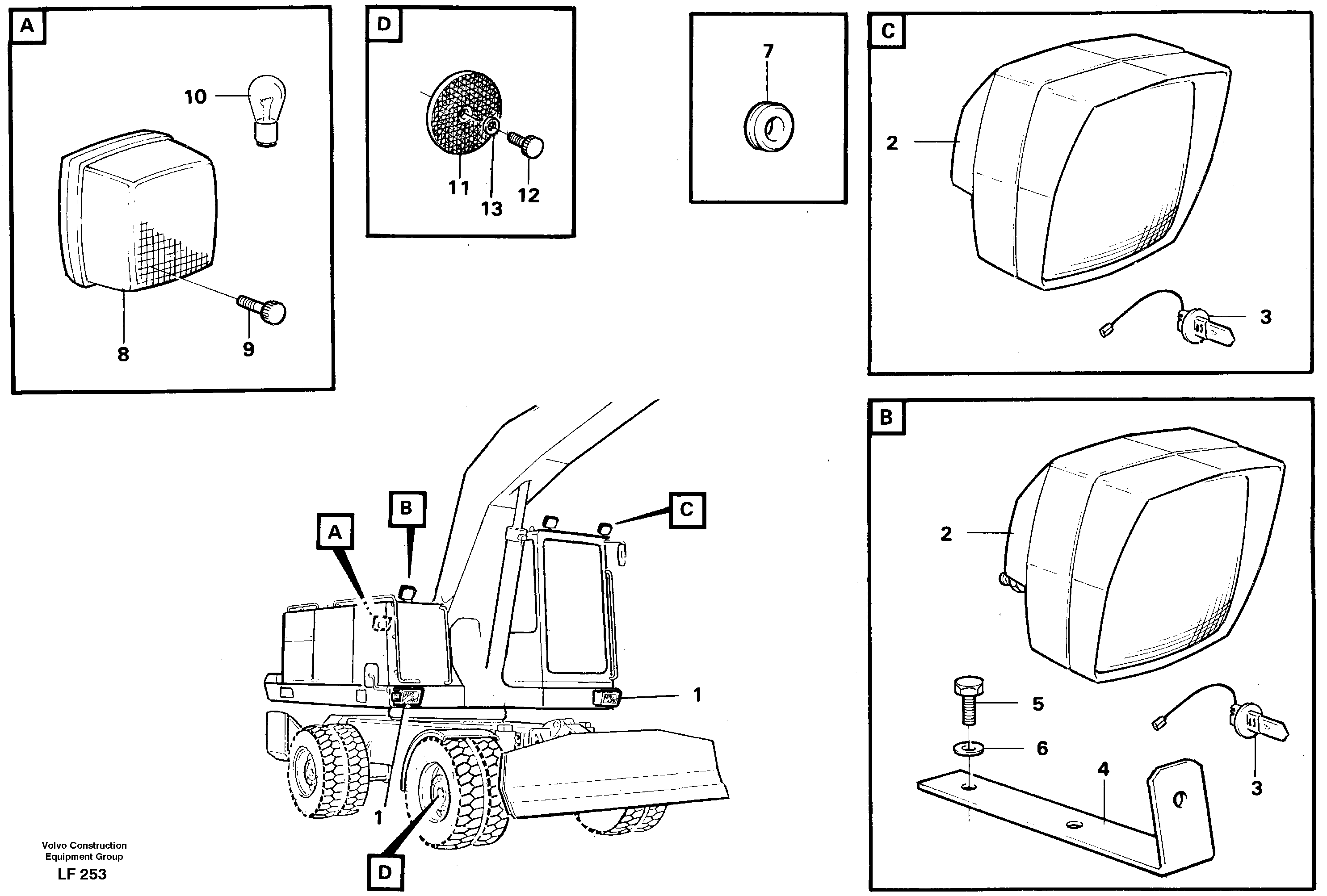 Lighting, front — volvo parts diagram