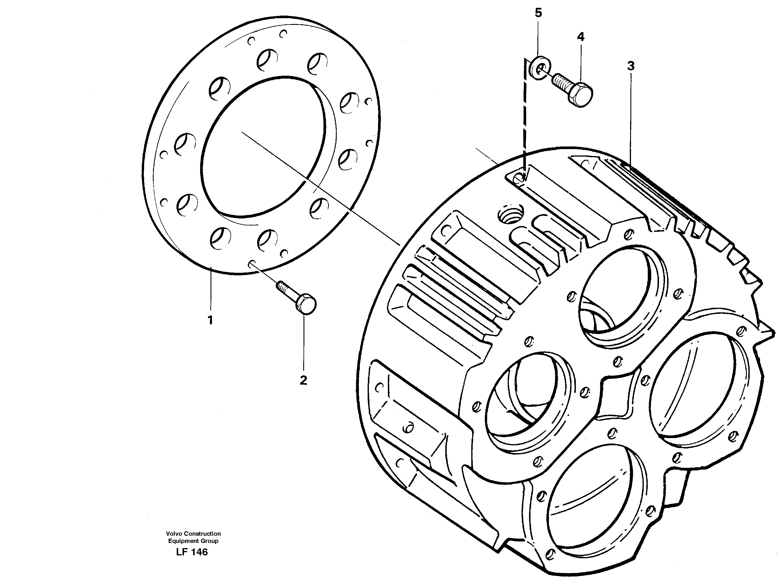 Assembly pump gear box — volvo parts diagram